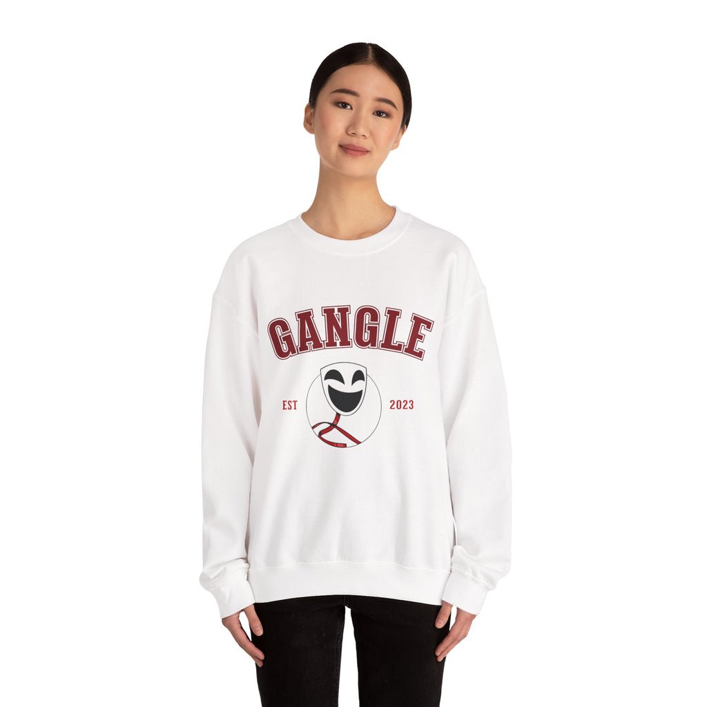 The Amazing Digital Circus Gangle Varsity smiley logo Sweatshirt | collegiate arch, EST 2023