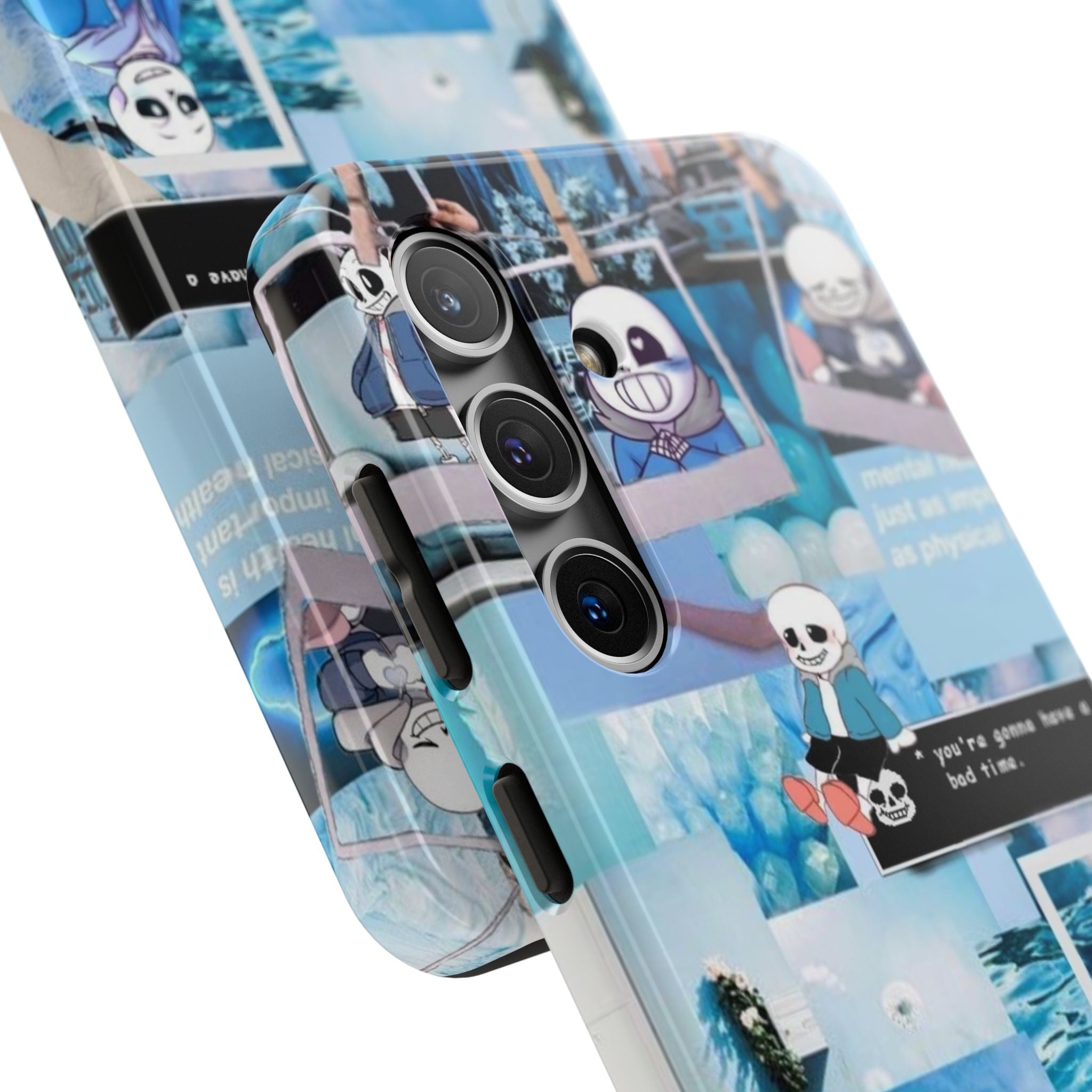 Undertale Sans Character Collage Tough Phone Case | Blue Aesthetic, Undertale-inspired