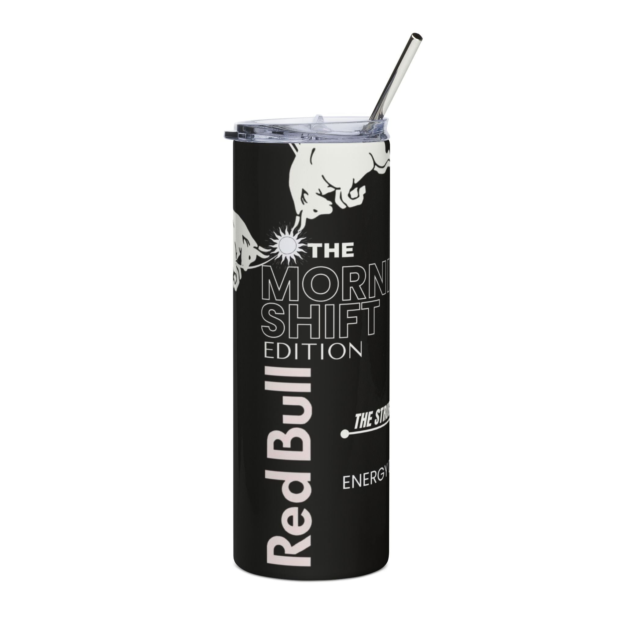 Red Bull Morning Shift Logo Energy Can Tumbler | 20oz Stainless Steel