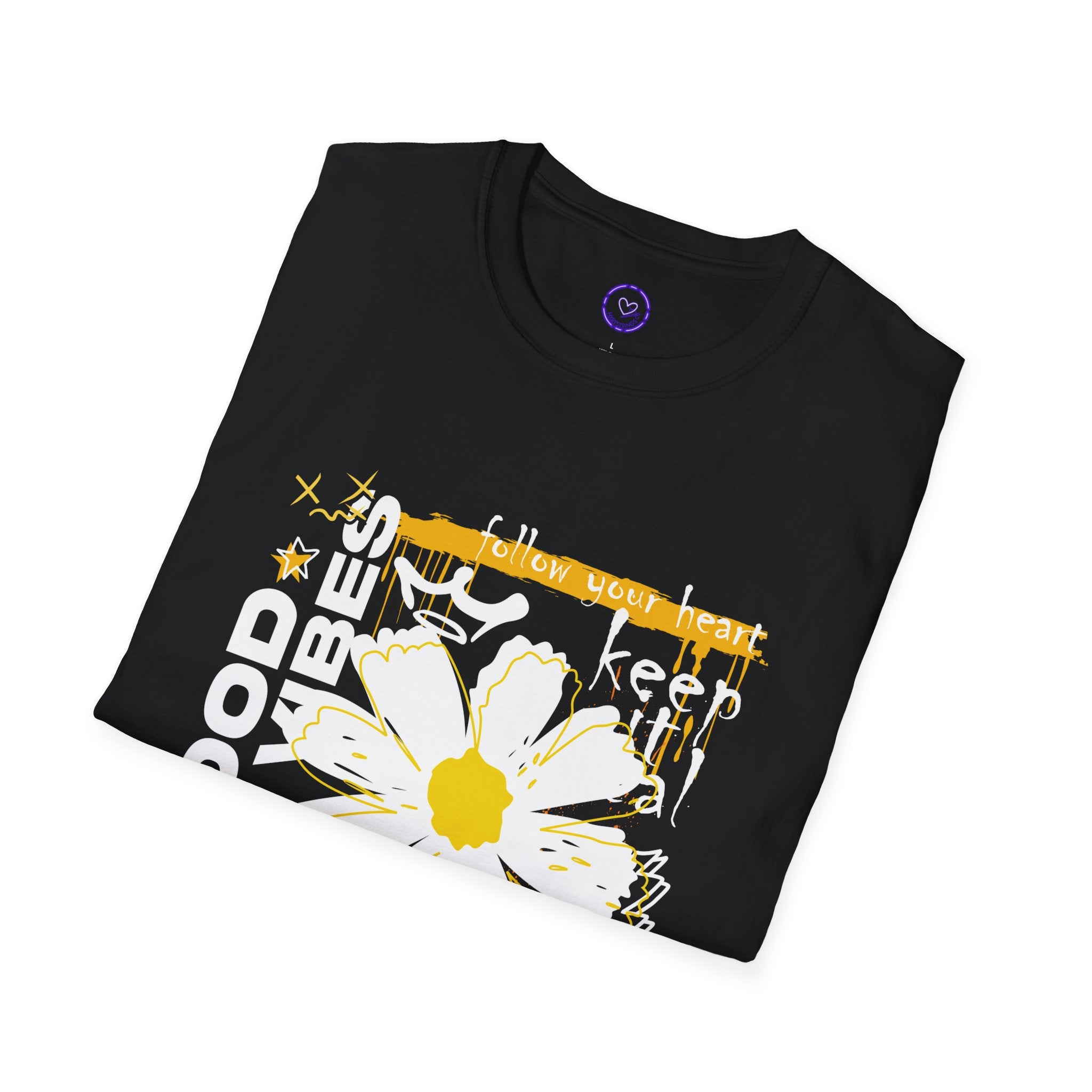Good Vibes Daisy T-Shirt | White Yellow Floral Graphic
