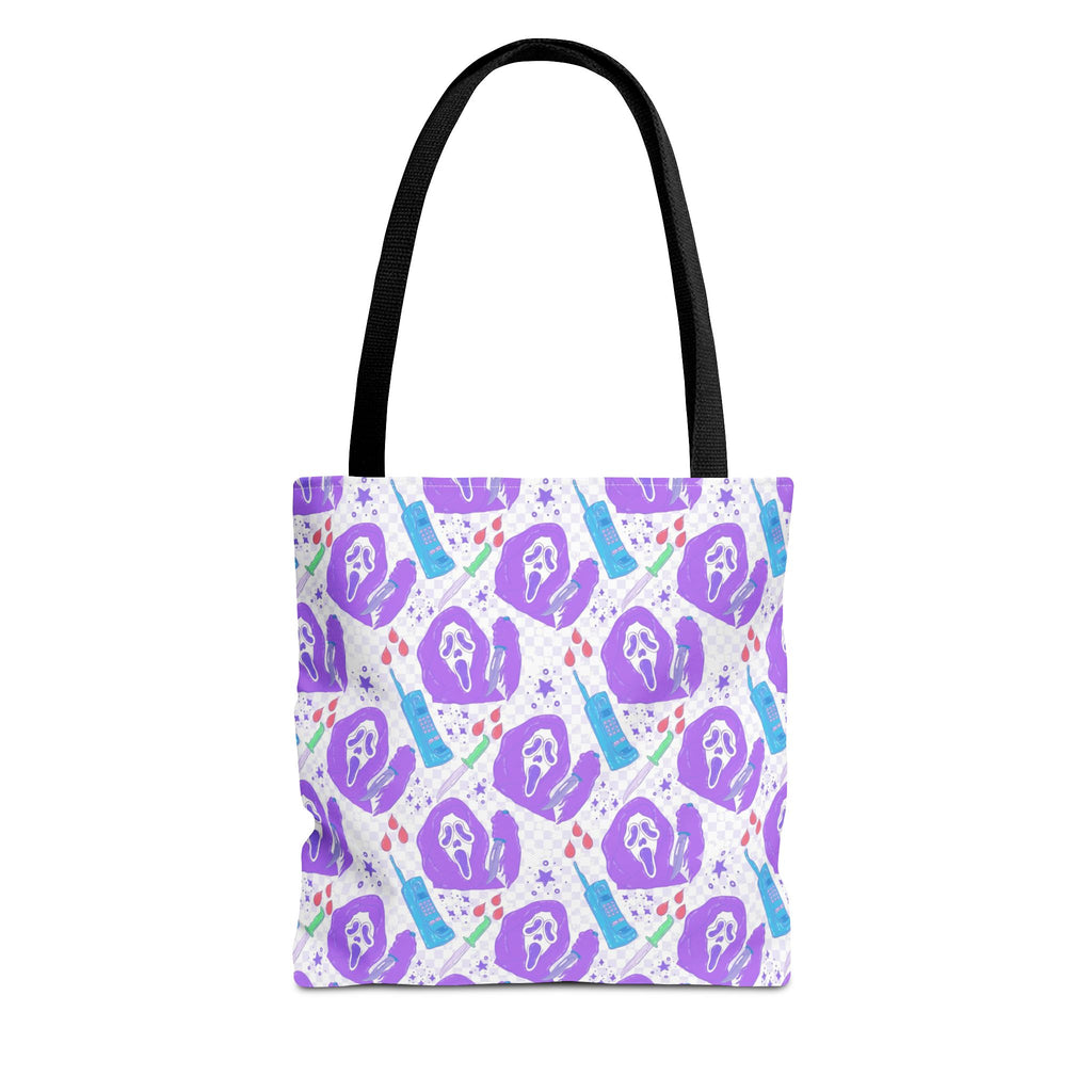 Purple Ghostface Pattern Tote Bag | Pastel Goth AOP