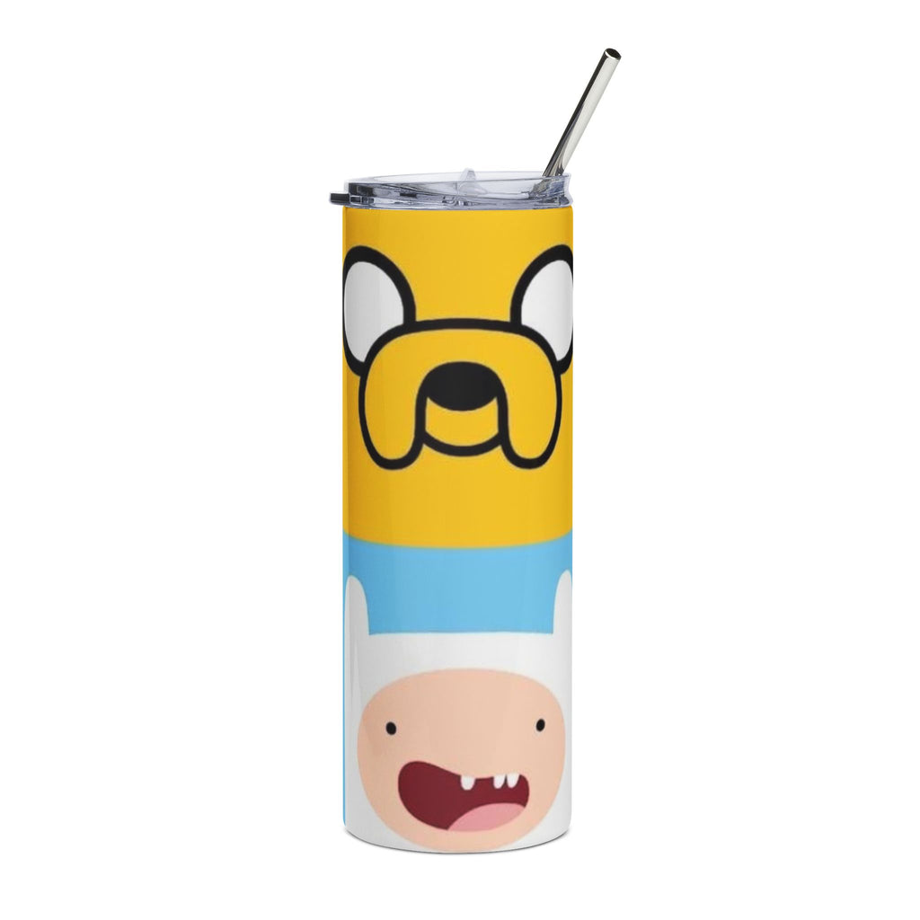 Adventure Time Finn and Jake pattern Stainless Steel Tumbler, 20oz | Cartoon Adventure Time design