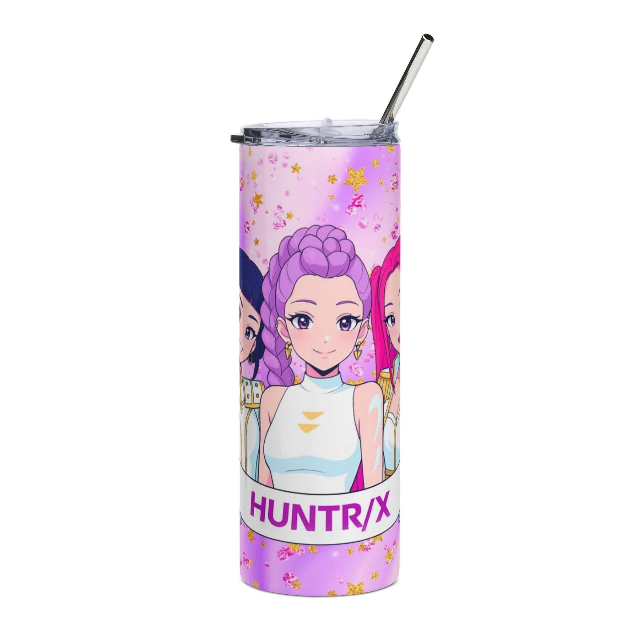 Huntrix Kpop Demon Hunters Anime Girl Trio Tumbler | 20oz Stainless Steel Travel Cup