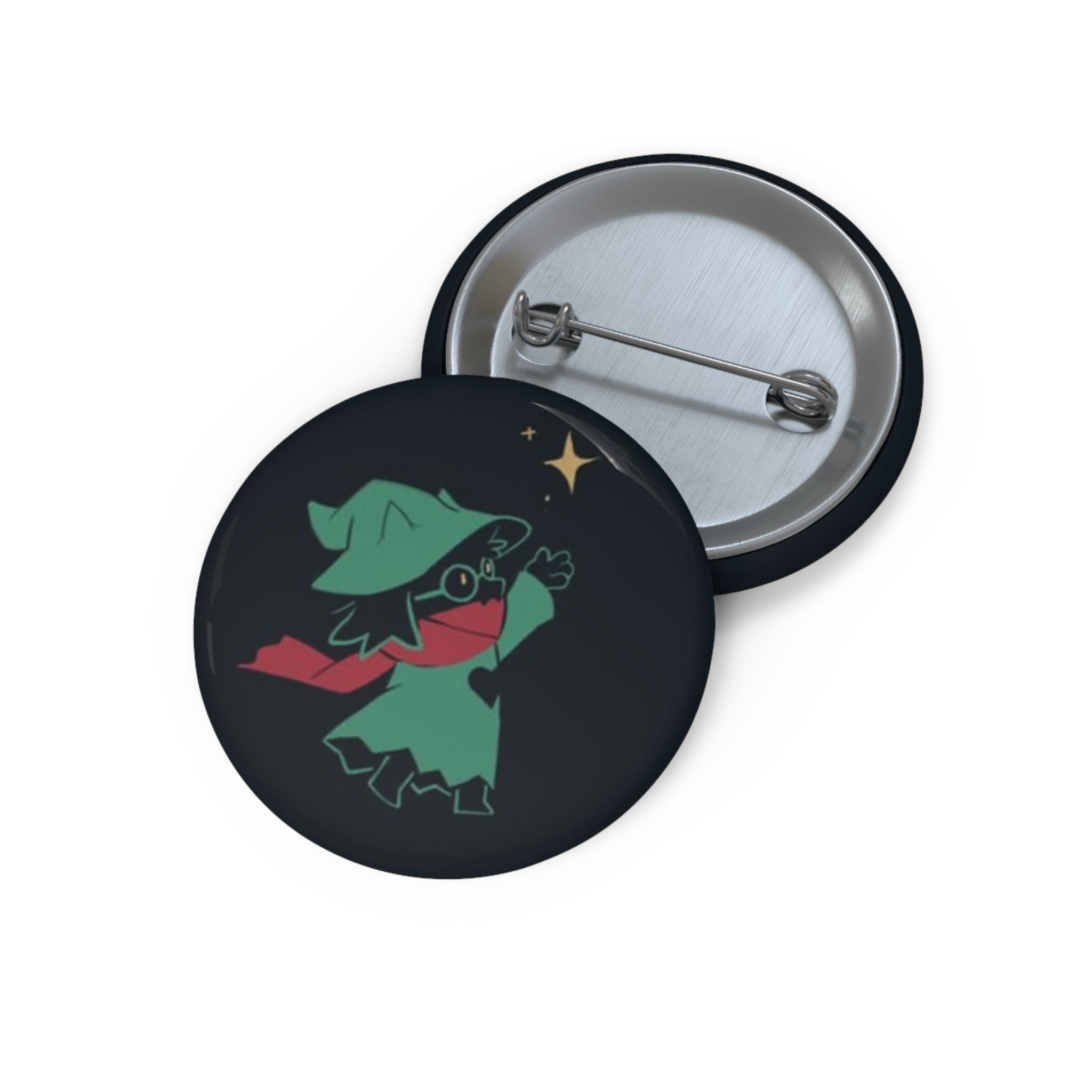 DeltaRune Ralsei Mysterious Green Mage character pin Button | Enamel-style round pin