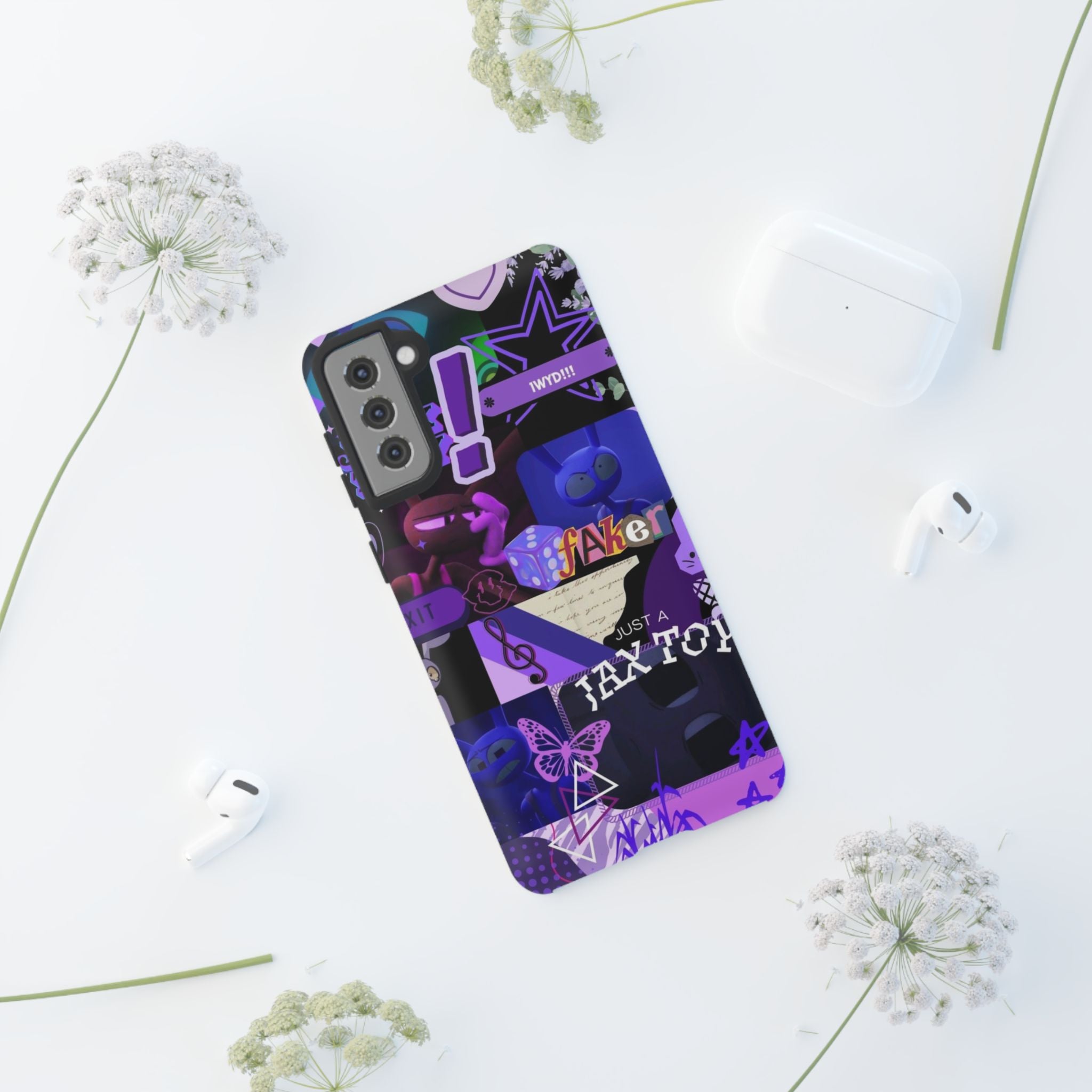 Jax The Amazing Digital Circus Purple Grunge Collage Phone Case | Tough Cases