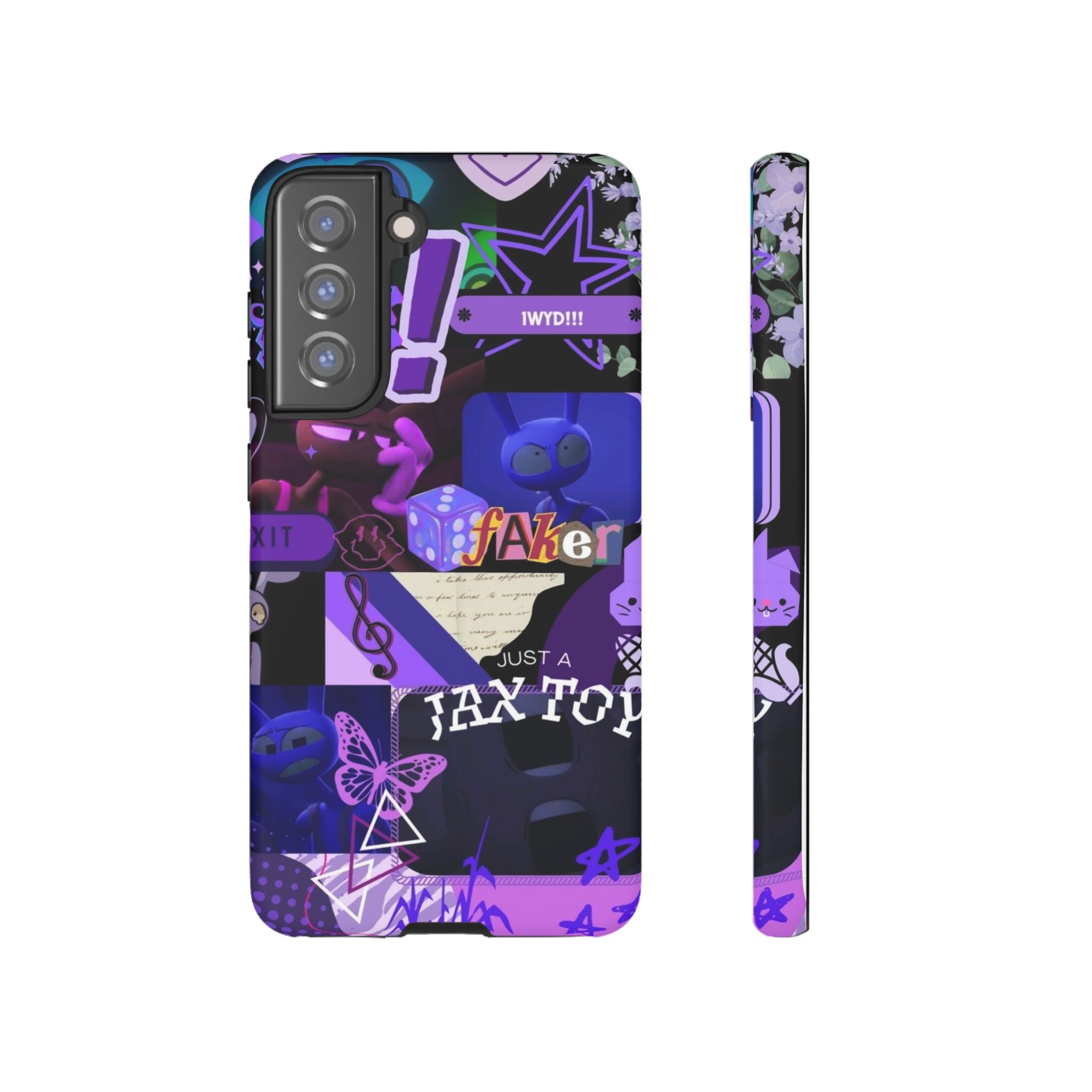 Jax The Amazing Digital Circus Purple Grunge Collage Phone Case | Tough Cases