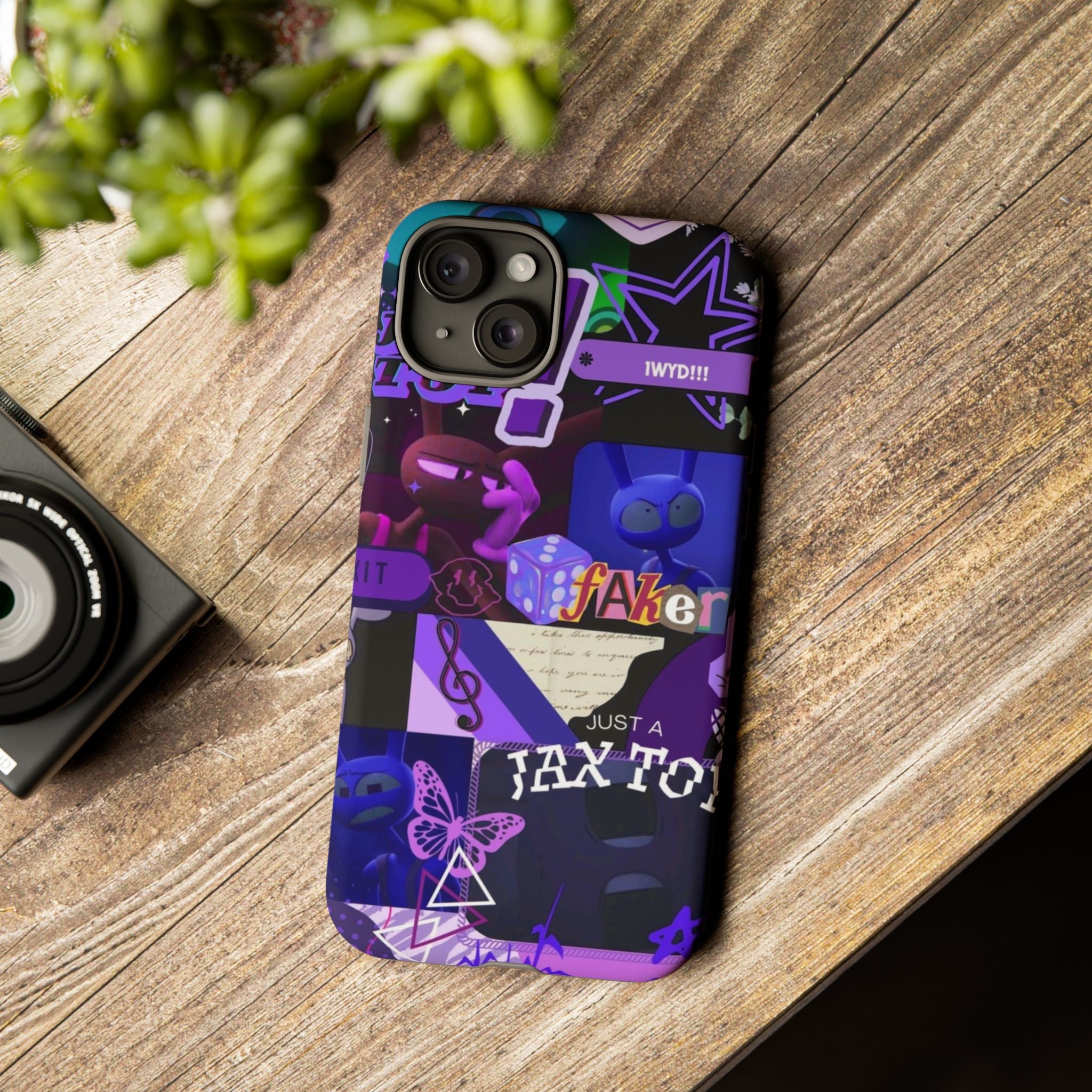 Jax The Amazing Digital Circus Purple Grunge Collage Phone Case | Tough Cases