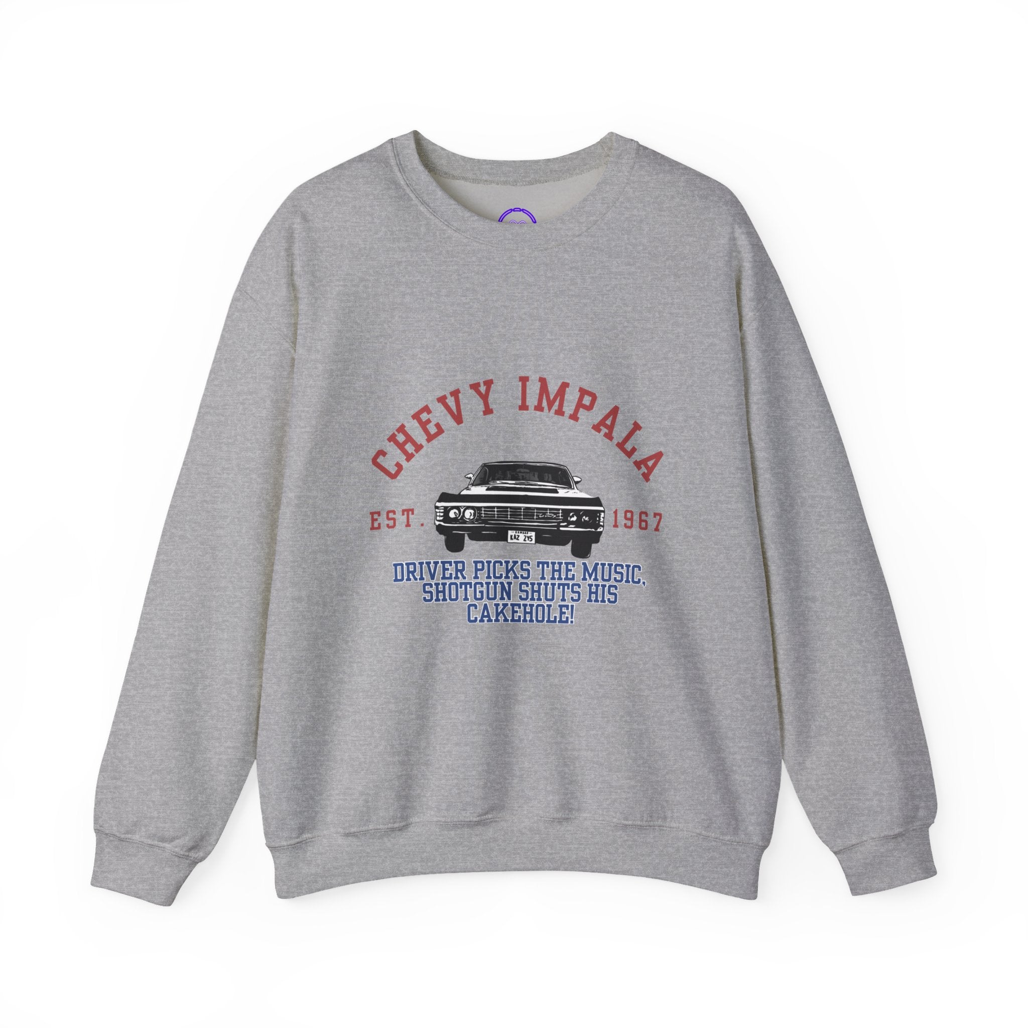 Supernatural Chevy Impala Varsity 1967 Crewneck Sweatshirt | Classic Car Vintage Style