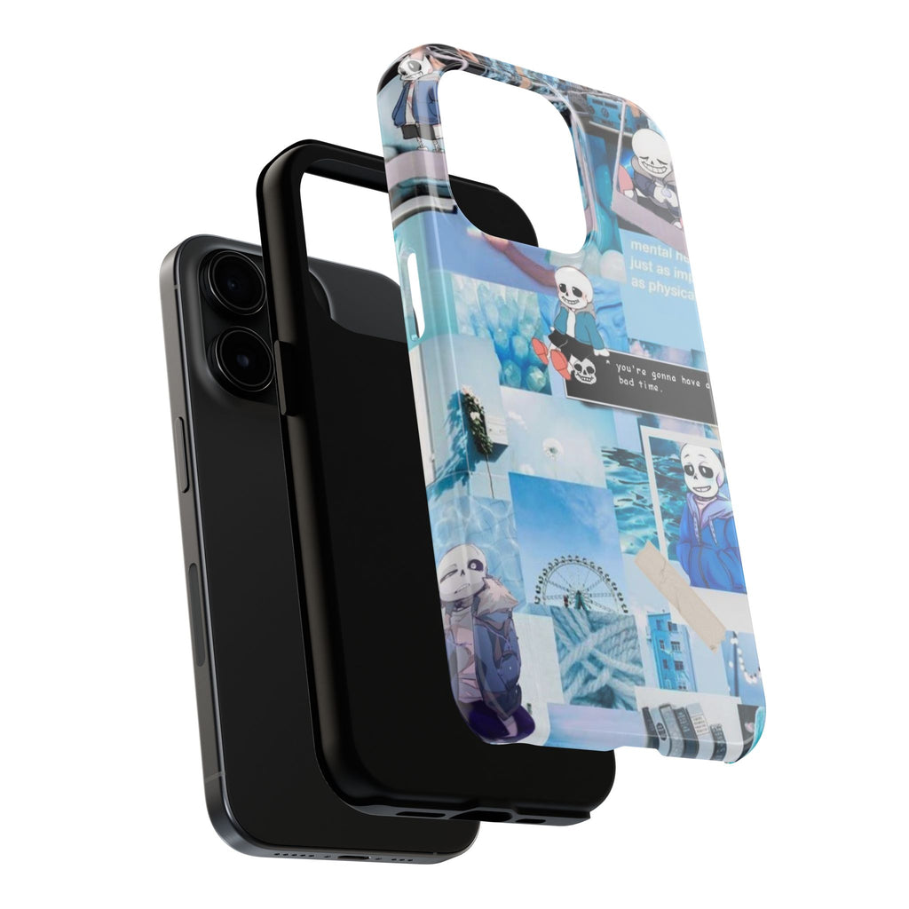 Undertale Sans Character Collage Tough Phone Case | Blue Aesthetic, Undertale-inspired