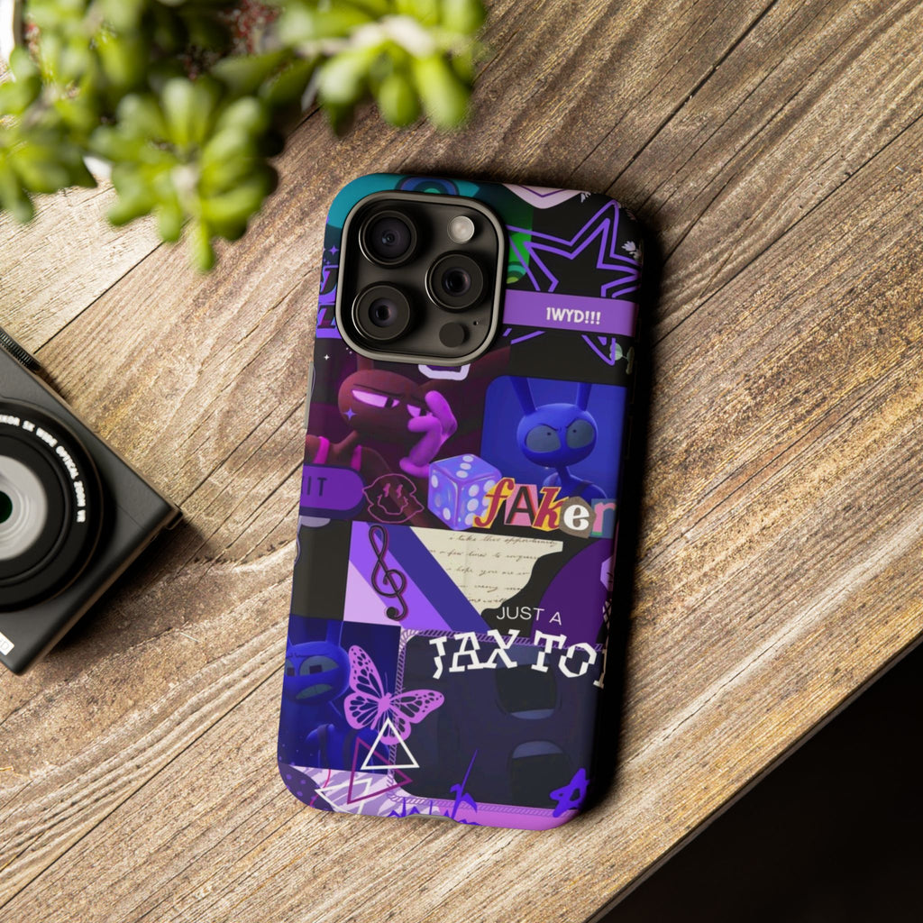Jax The Amazing Digital Circus Purple Grunge Collage Phone Case | Tough Cases