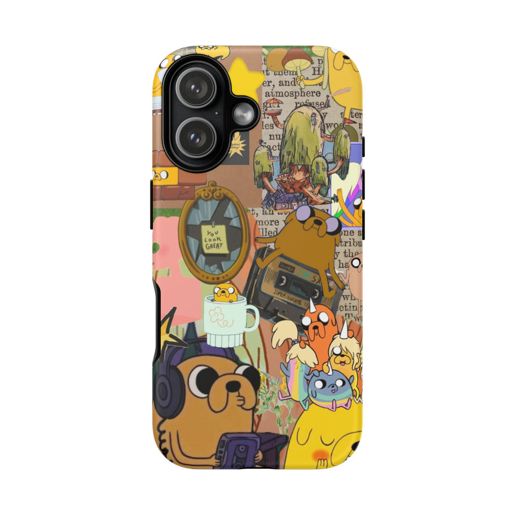 Adventure Time Jake the Dog Cartoon Collage Phone Case | Adventure Dog Character Pattern