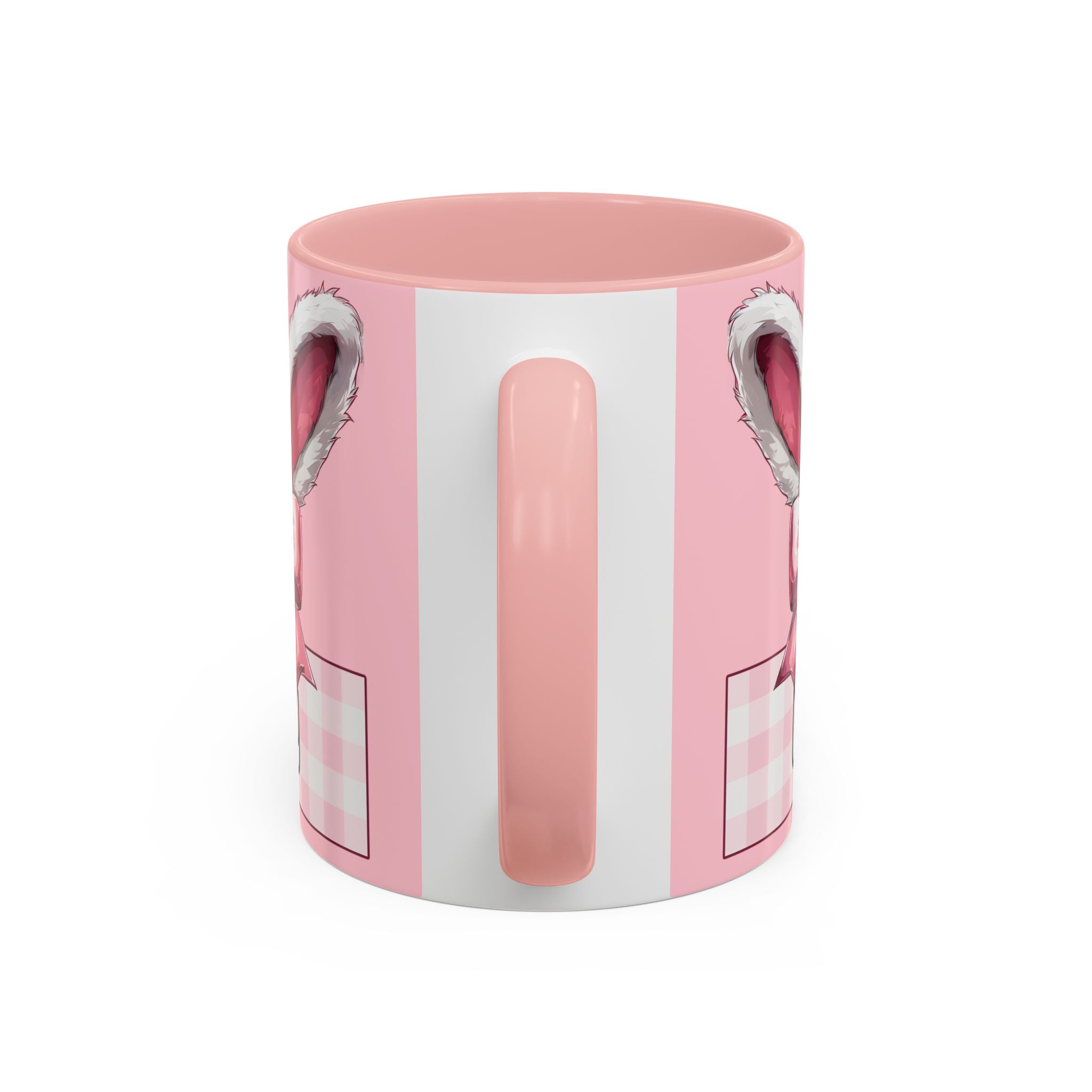 Pink Bunny Ears Name Mug Accent Coffee Mug | Personalized Easter