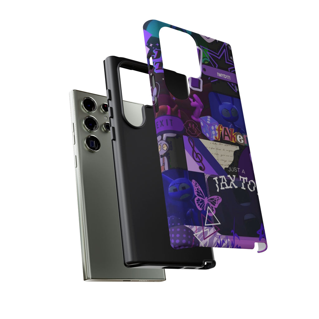 Jax The Amazing Digital Circus Purple Grunge Collage Phone Case | Tough Cases