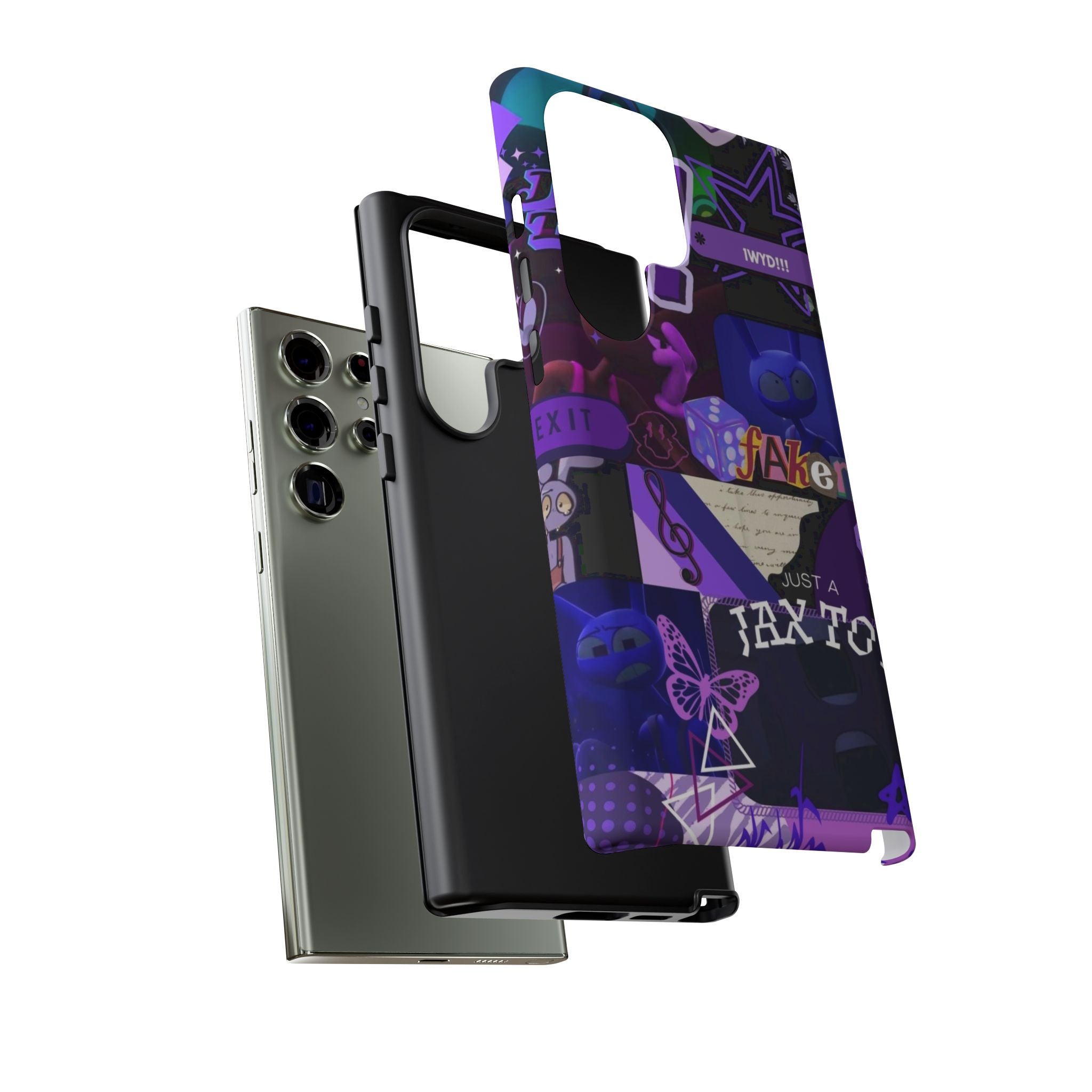 Jax The Amazing Digital Circus Purple Grunge Collage Phone Case | Tough Cases