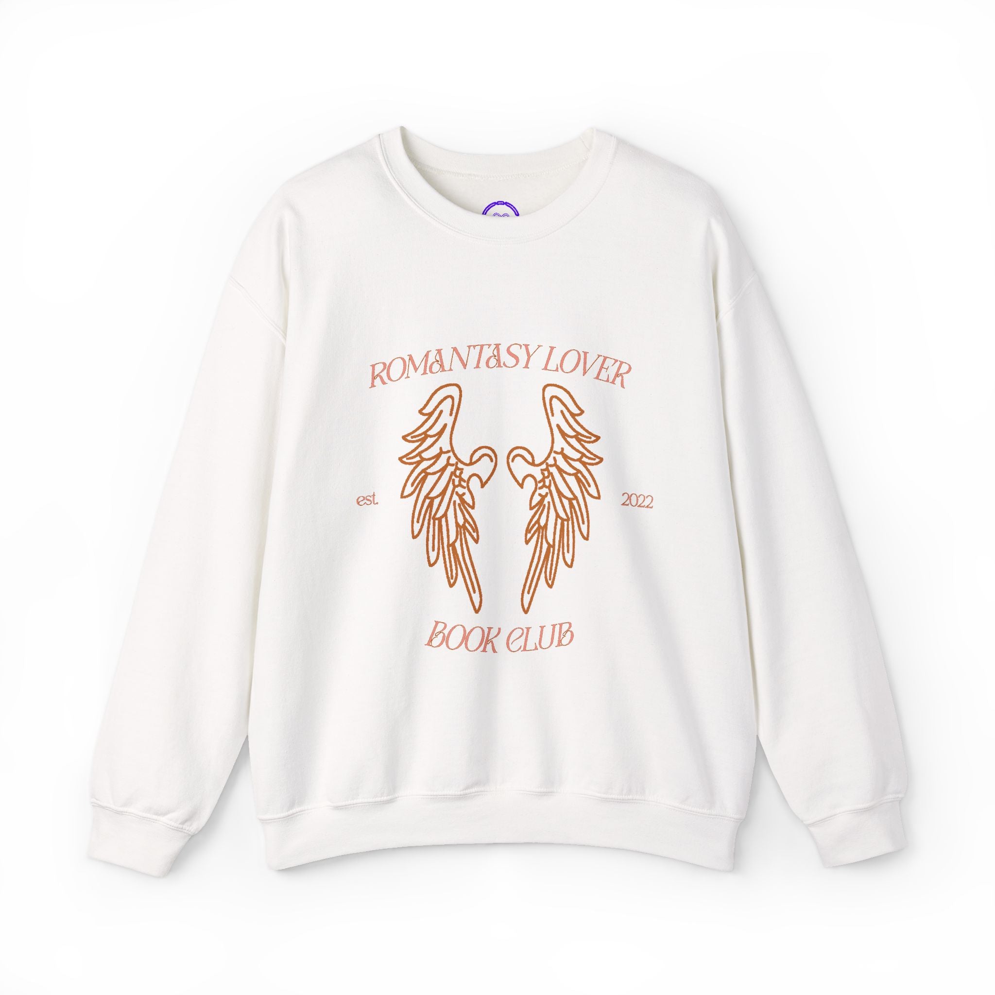 Bookish Romantasy Lover Book Club sweatshirt | Angel Wings Illustration