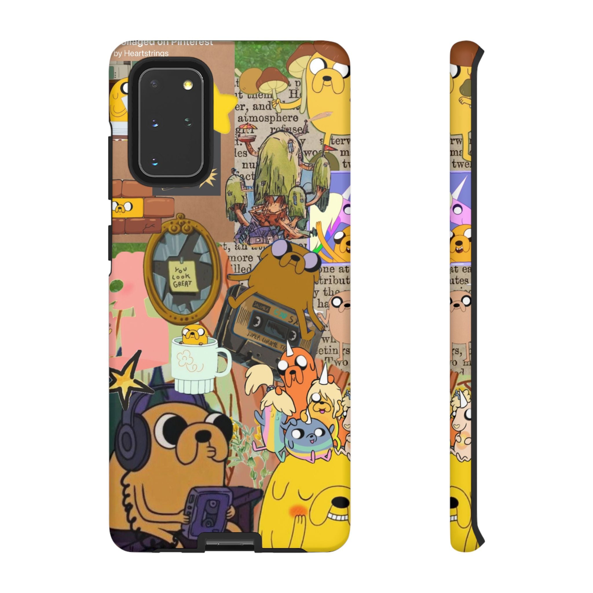Adventure Time Jake the Dog Cartoon Collage Phone Case | Adventure Dog Character Pattern