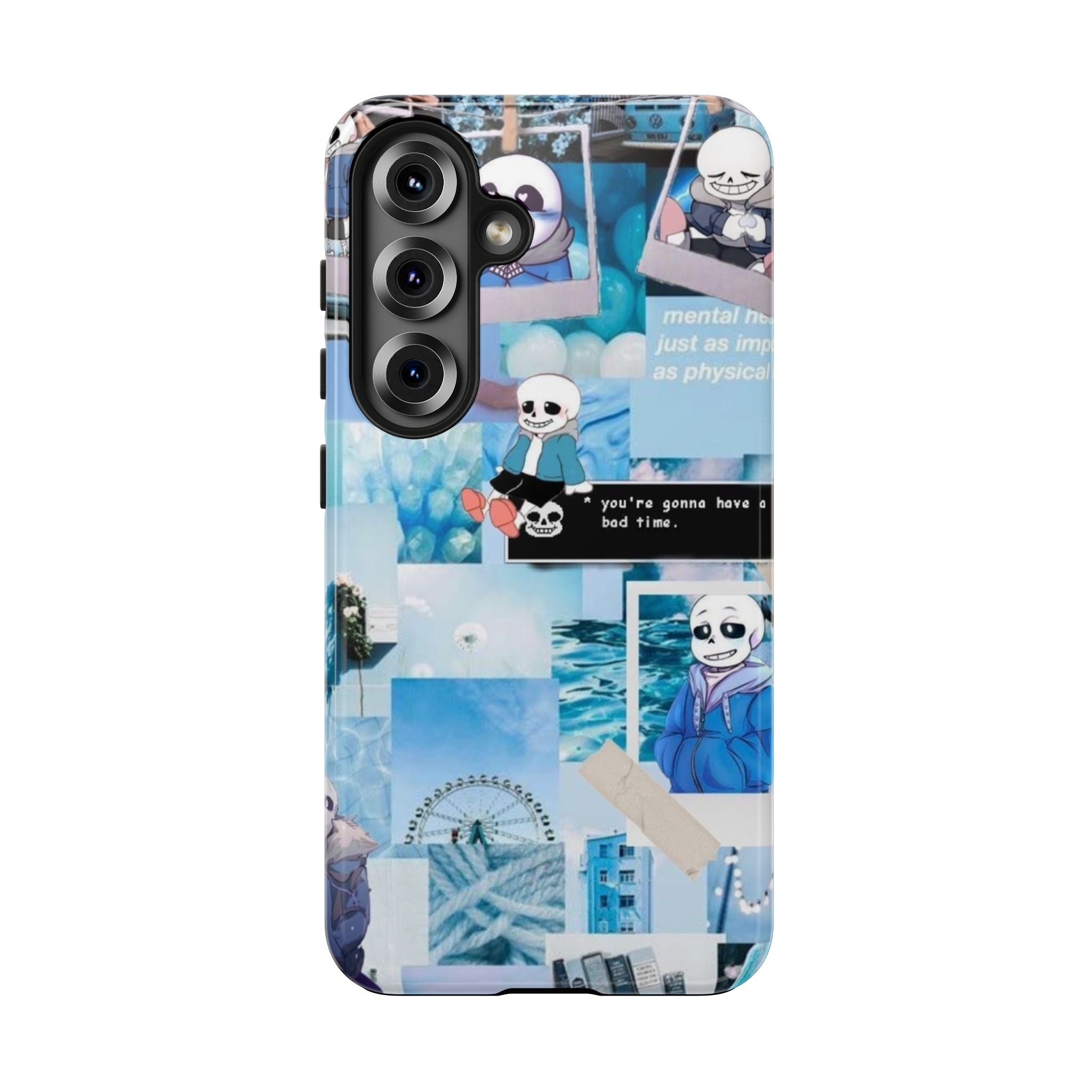 Undertale Sans Character Collage Tough Phone Case | Blue Aesthetic, Undertale-inspired