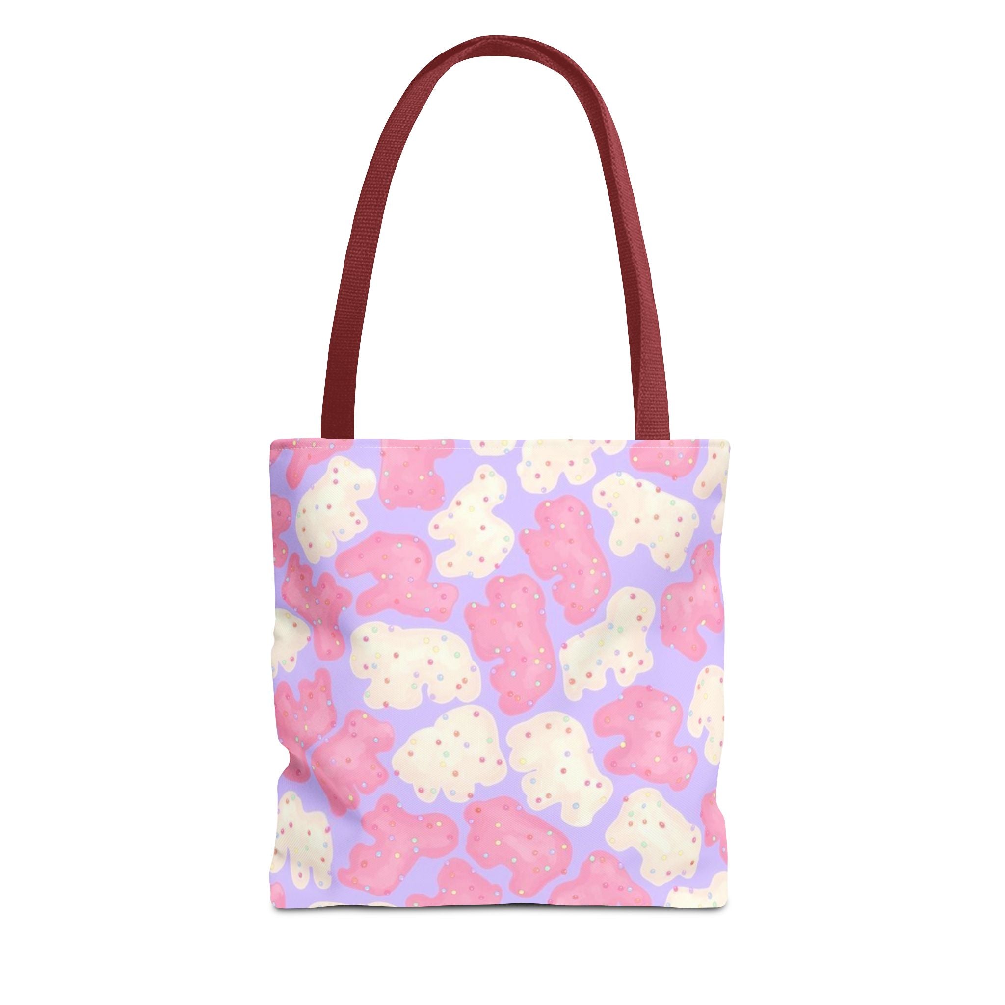 Pastel Animal Crackers Kawaii Bear Pattern Tote Bag | Candy Cute All-Over Print