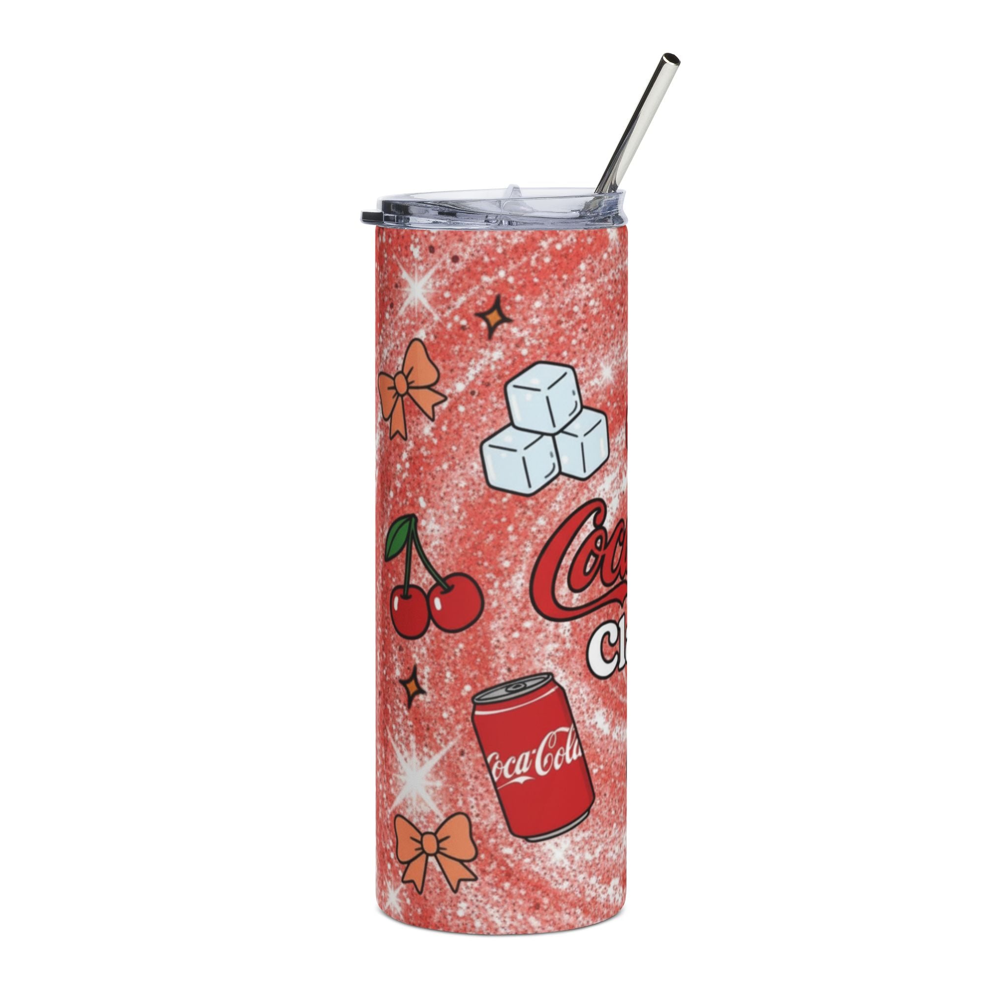 Cherry Cola Classic Tumbler | 20oz Stainless Steel Sparkle Soda Design