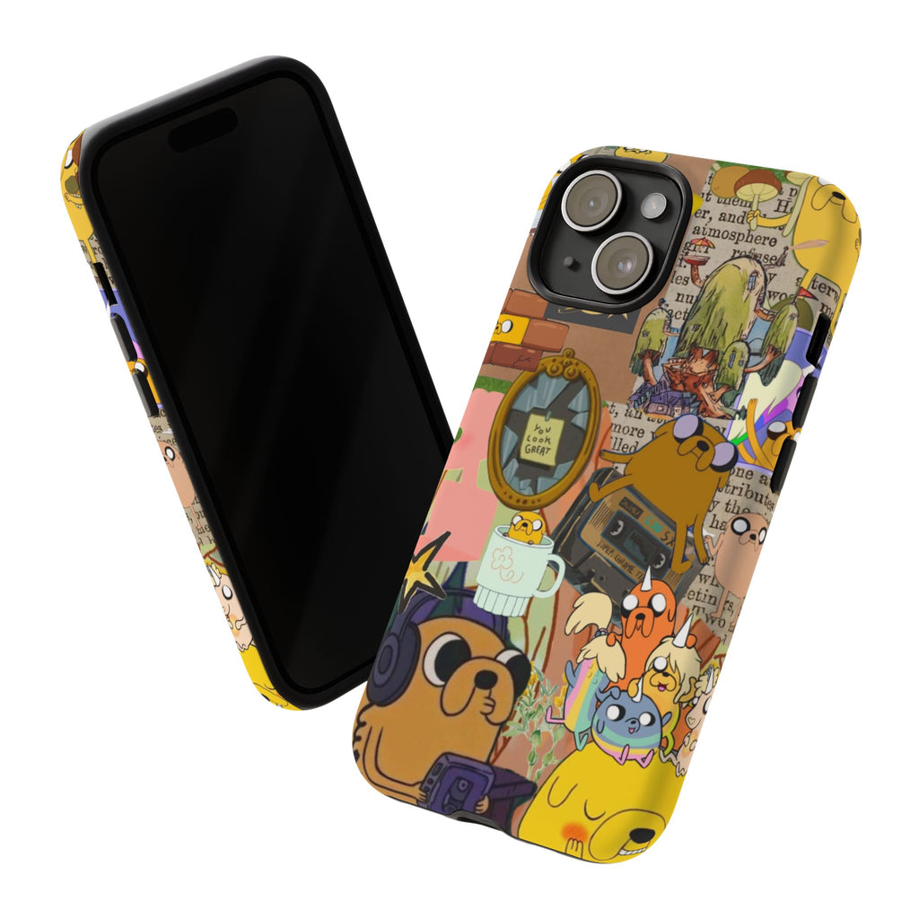 Adventure Time Jake the Dog Cartoon Collage Phone Case | Adventure Dog Character Pattern