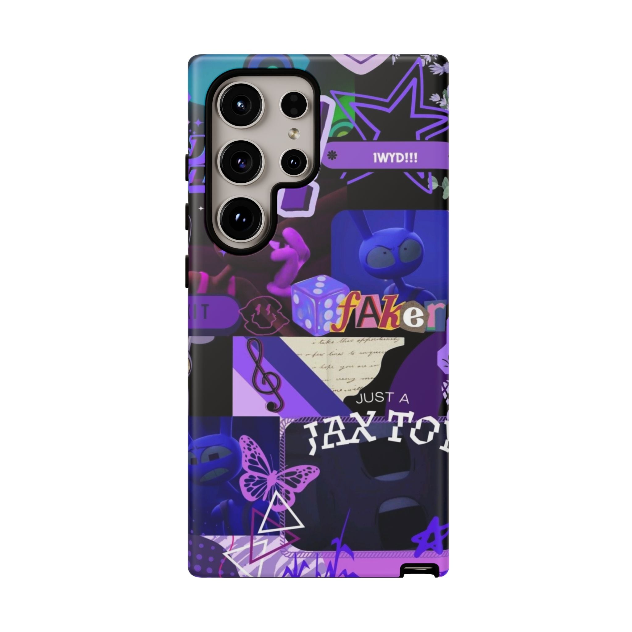 Jax The Amazing Digital Circus Purple Grunge Collage Phone Case | Tough Cases