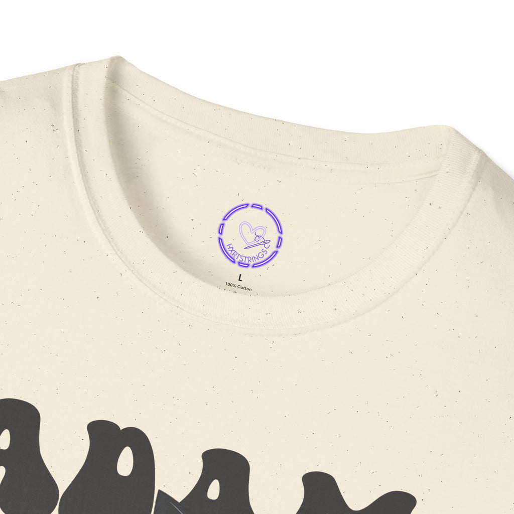 Adam Hazbin Hotel Repeated Graphic T-Shirt | Retro Psychedelic Character Illustration