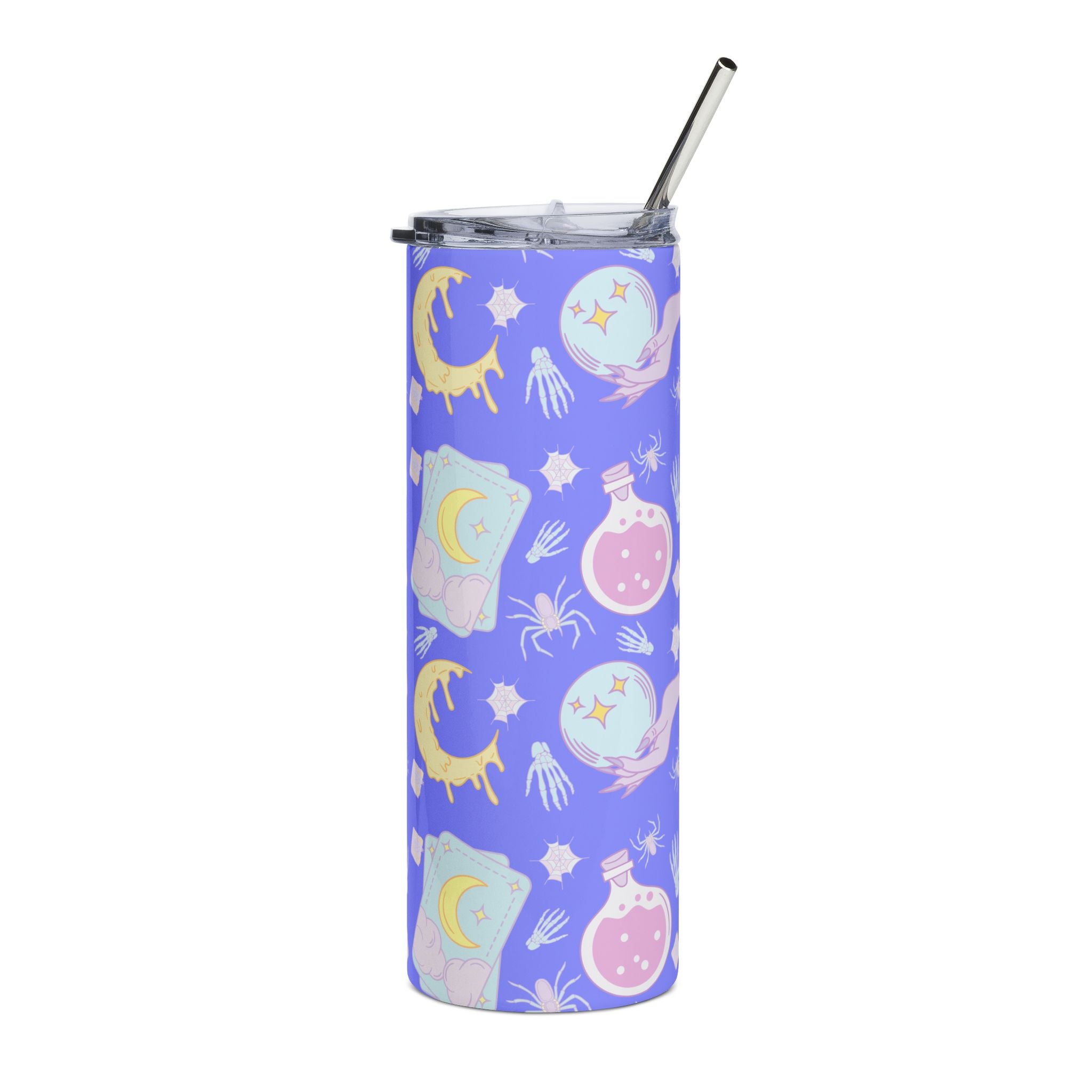 Witch Bitch Pastel Aesthetic Moon Magic Pattern Tumbler | 20oz Stainless Steel Travel Cup