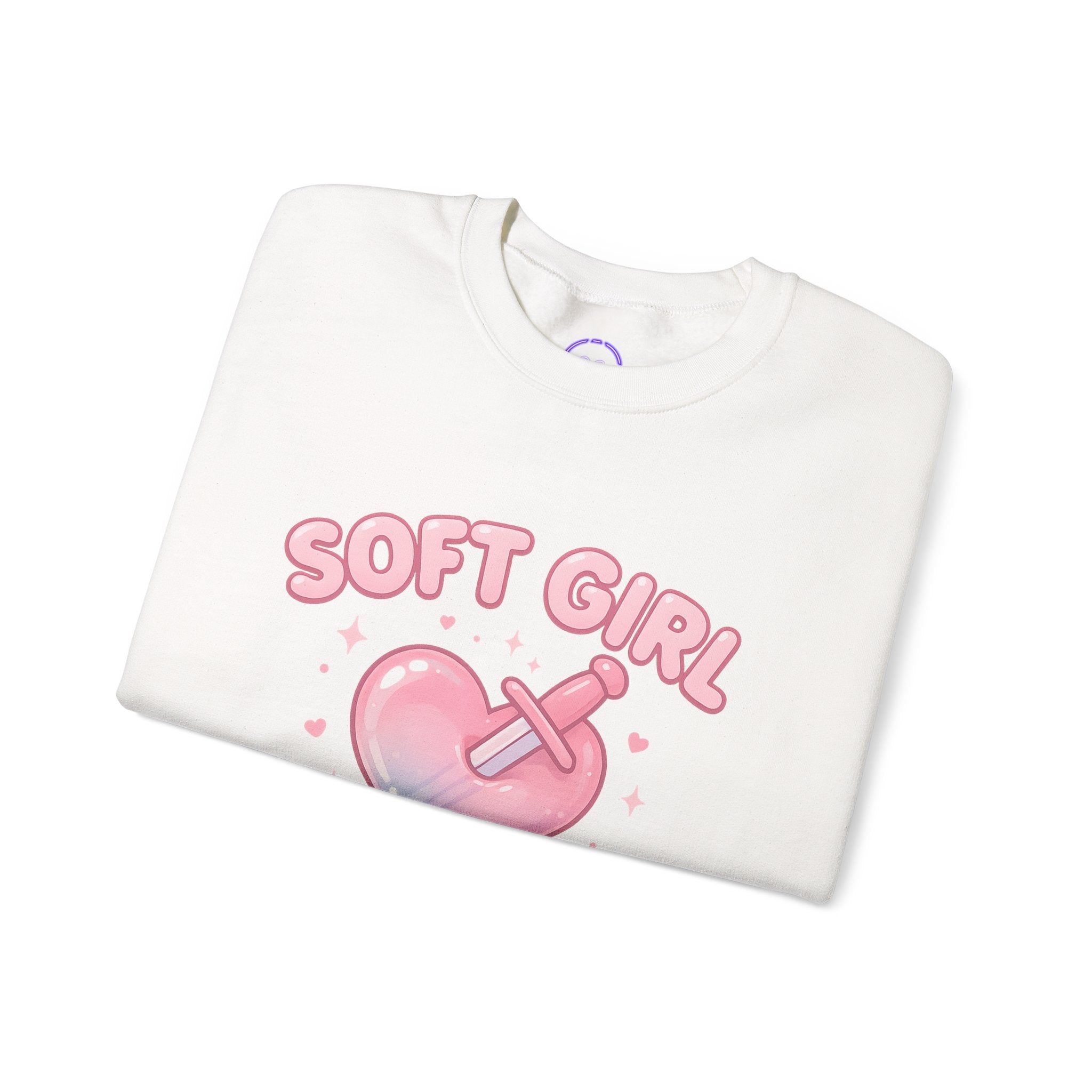 Kawaii Alt Aesthetic Soft Girl Sharp Tongue sweatshirt | Heart Dagger Graphic Crewneck