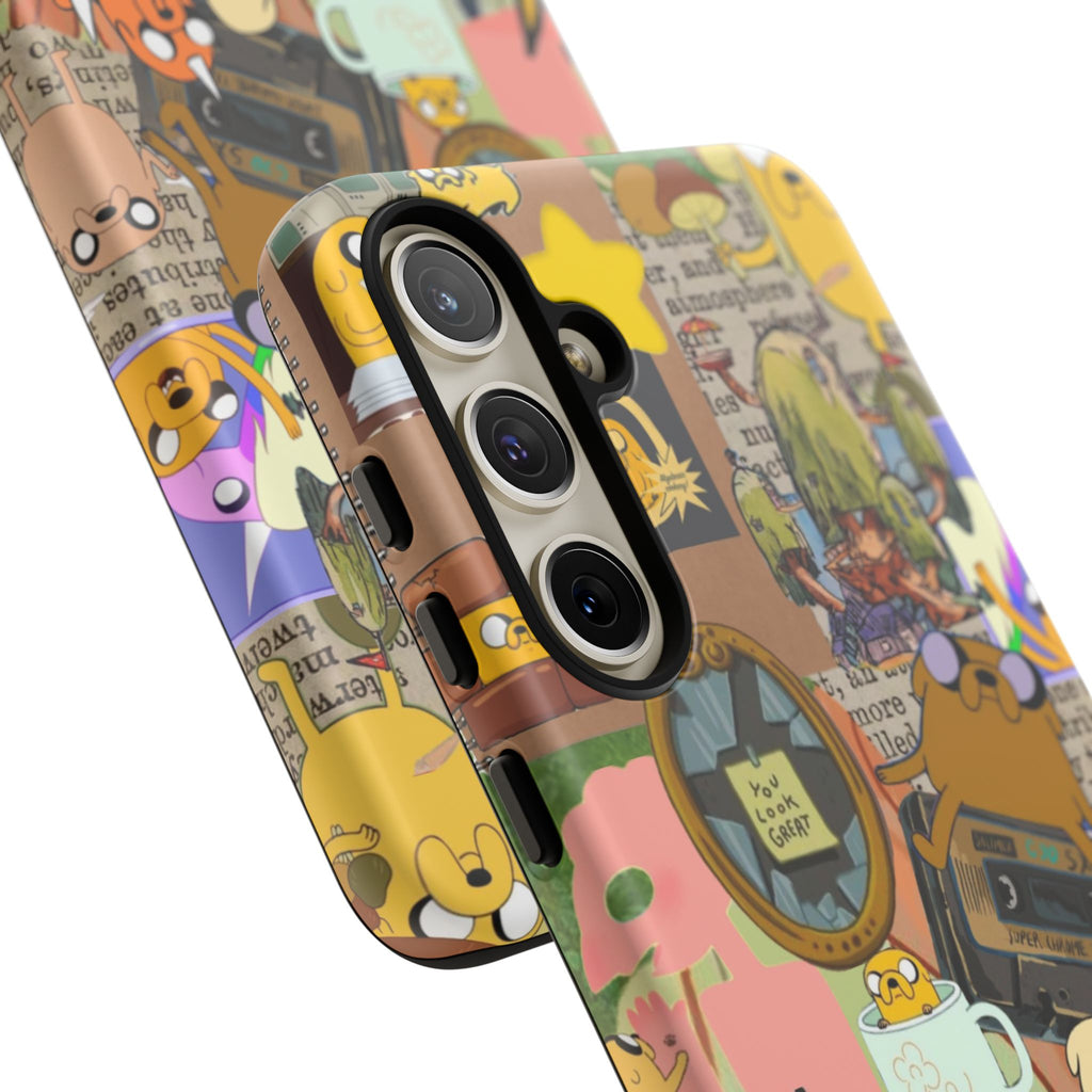 Adventure Time Jake the Dog Cartoon Collage Phone Case | Adventure Dog Character Pattern