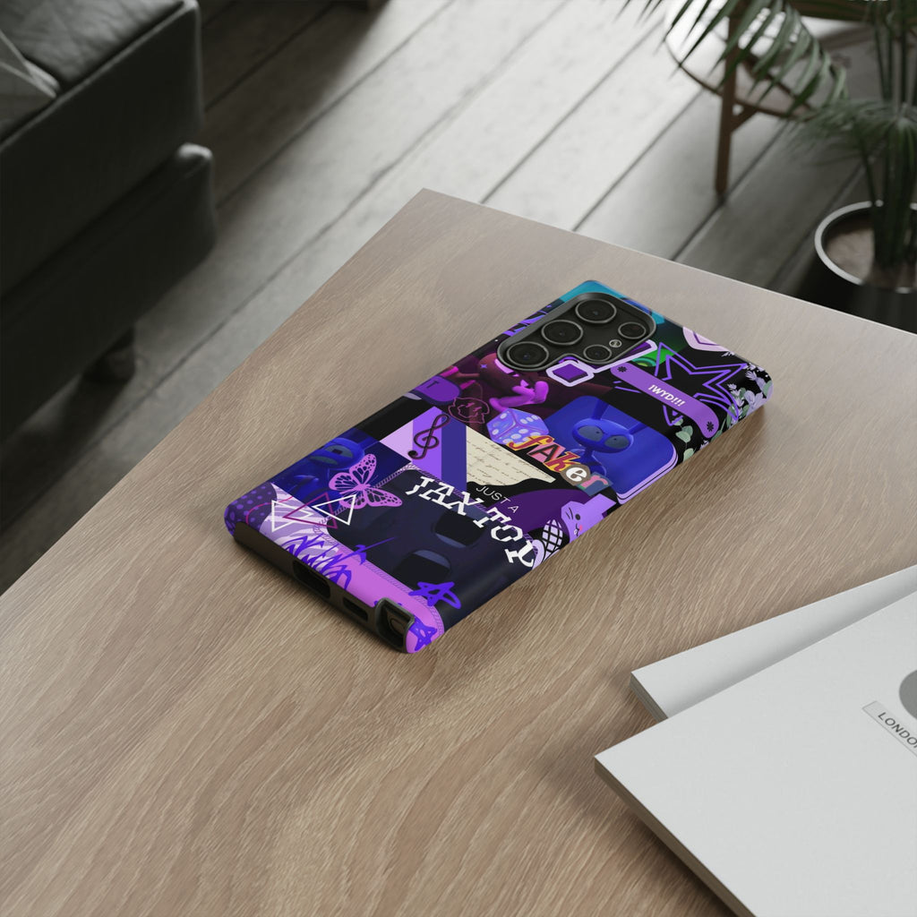 Jax The Amazing Digital Circus Purple Grunge Collage Phone Case | Tough Cases