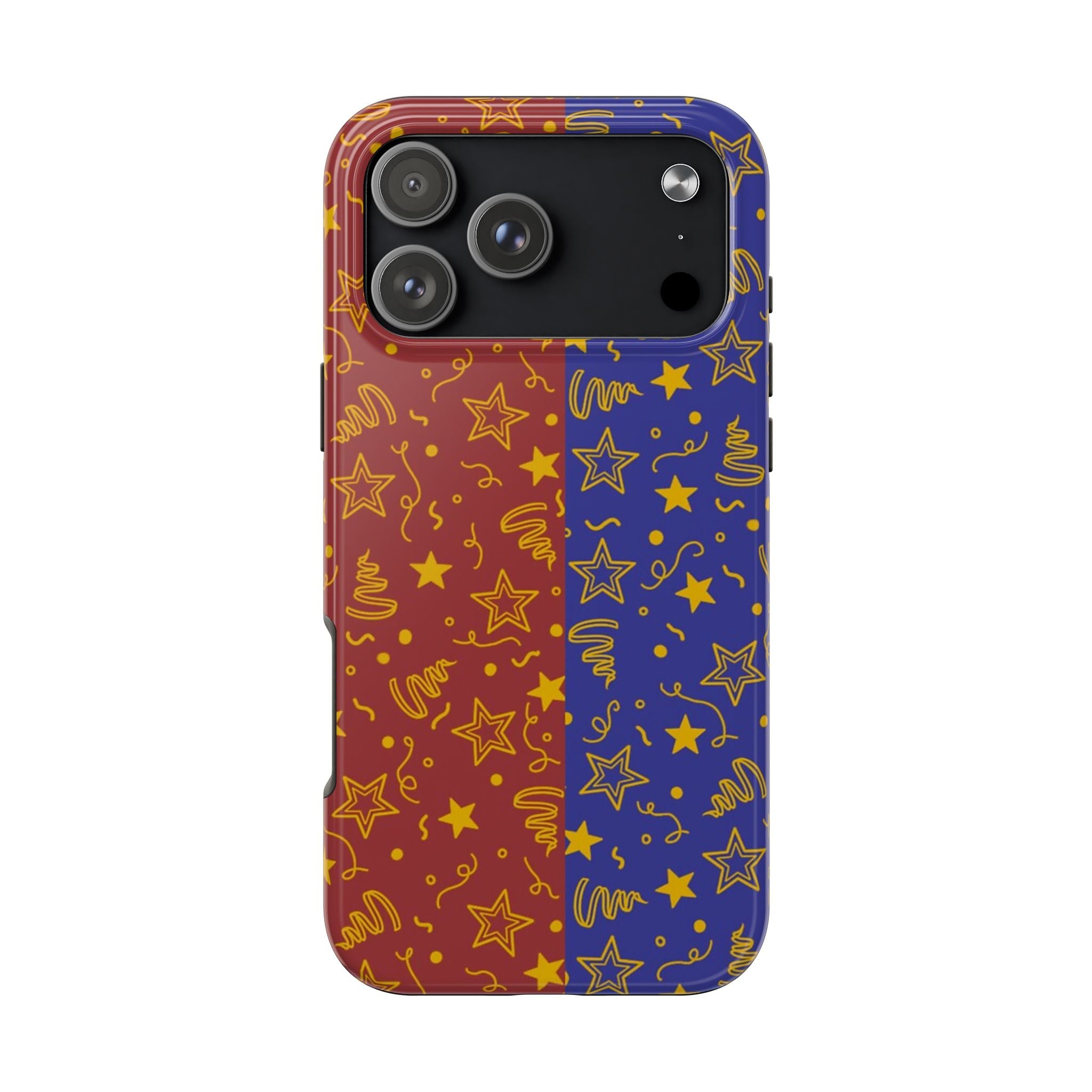FNAF 5NAF Five Nights at Freddys Sun and Moon Security Breach Gold Star Confetti Pattern Phone Case | Tough Phone Case