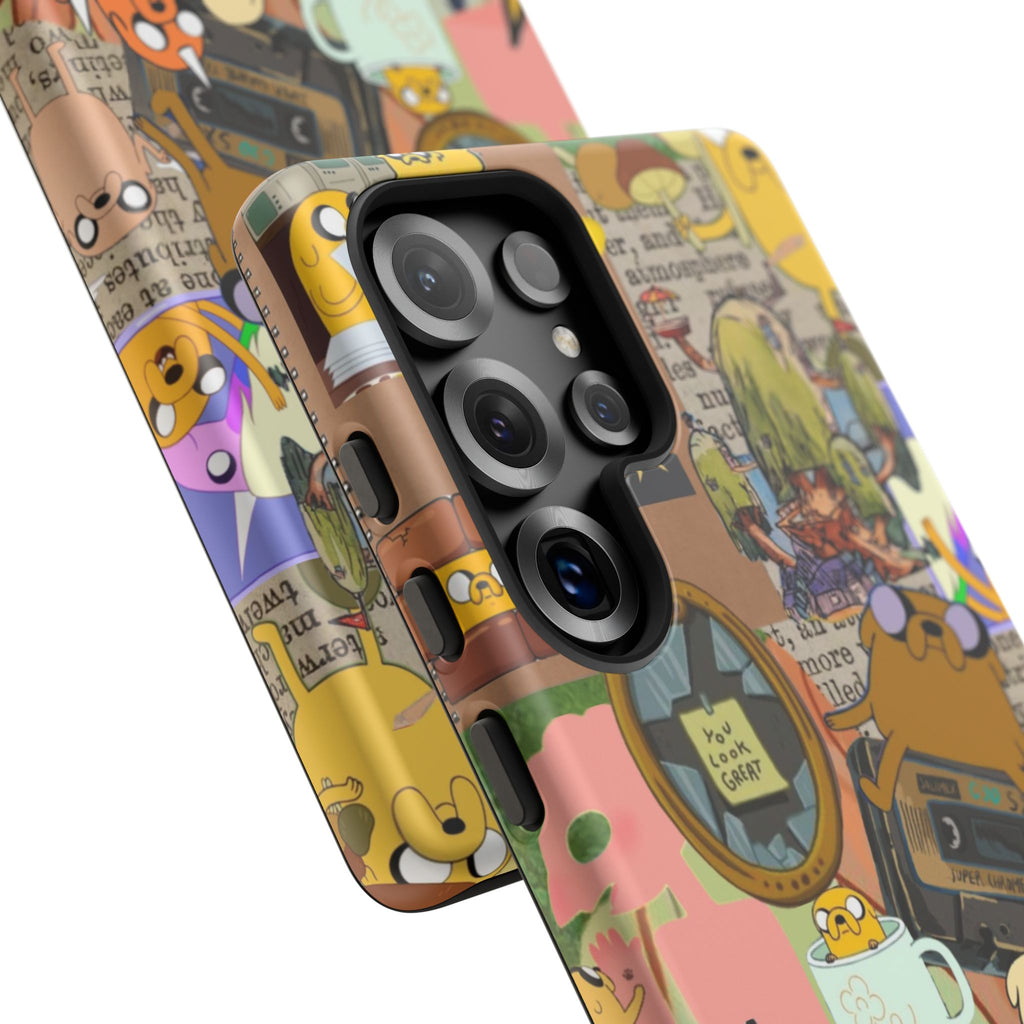 Adventure Time Jake the Dog Cartoon Collage Phone Case | Adventure Dog Character Pattern