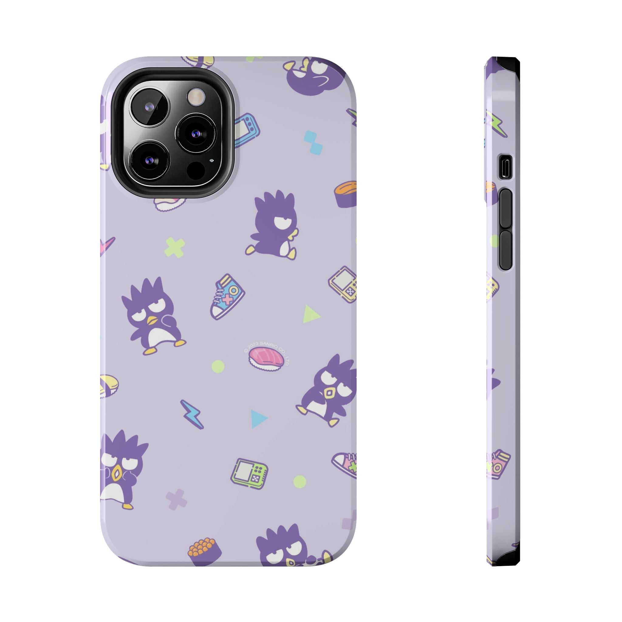 Badtz-maru Sanrio Kawaii Cute Purple Retro Penguin Pattern Phone Case | Cute Kawaii Tech Icons