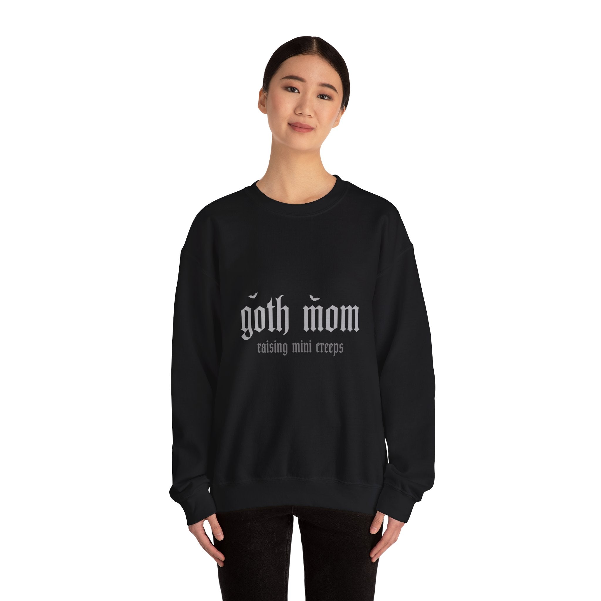 goth mom raising mini creeps Sweatshirt | Goth Motherhood Crewneck