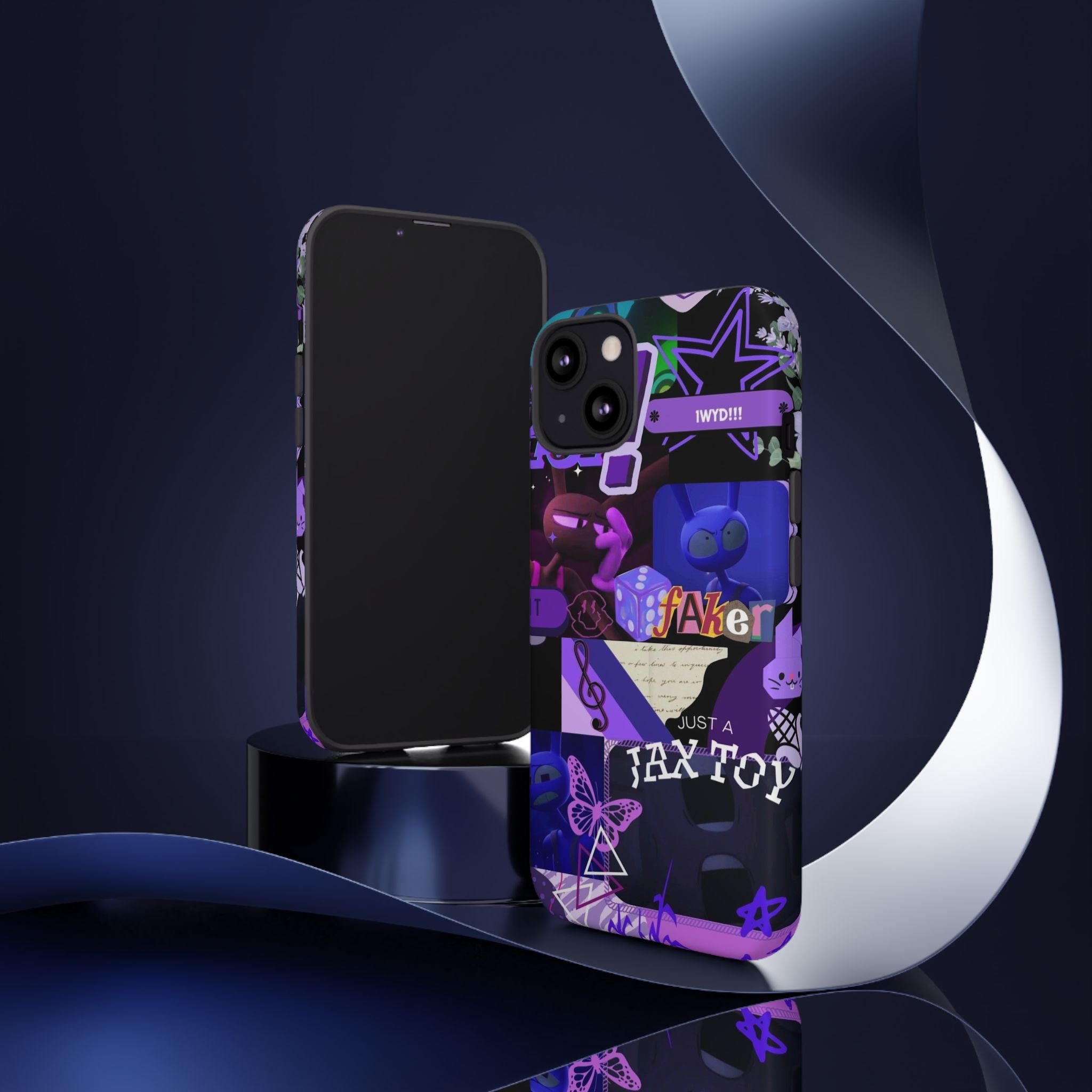 Jax The Amazing Digital Circus Purple Grunge Collage Phone Case | Tough Cases