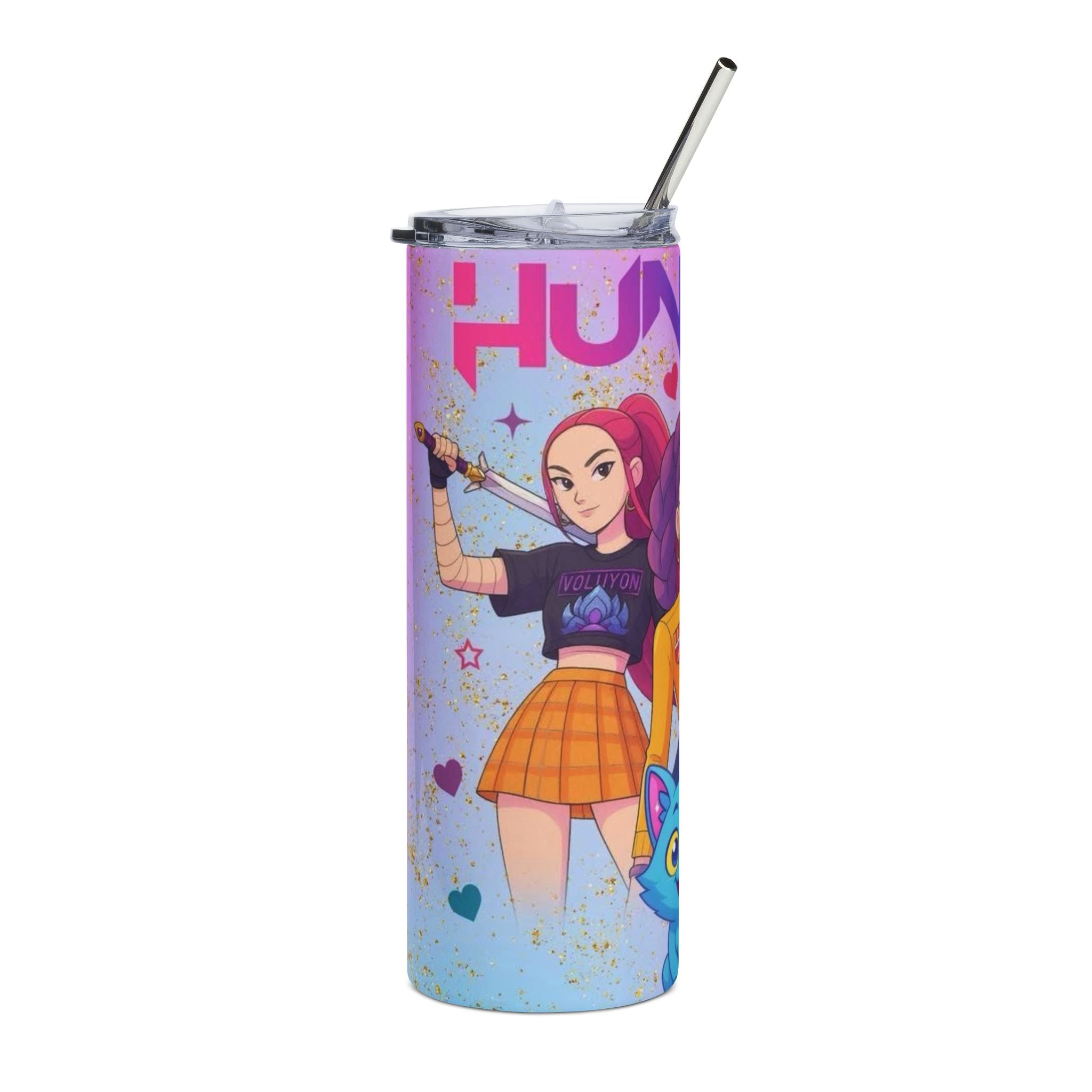 Kpop Demon Hunters Girl Characters Tumbler | 20oz Stainless Steel Travel Cup