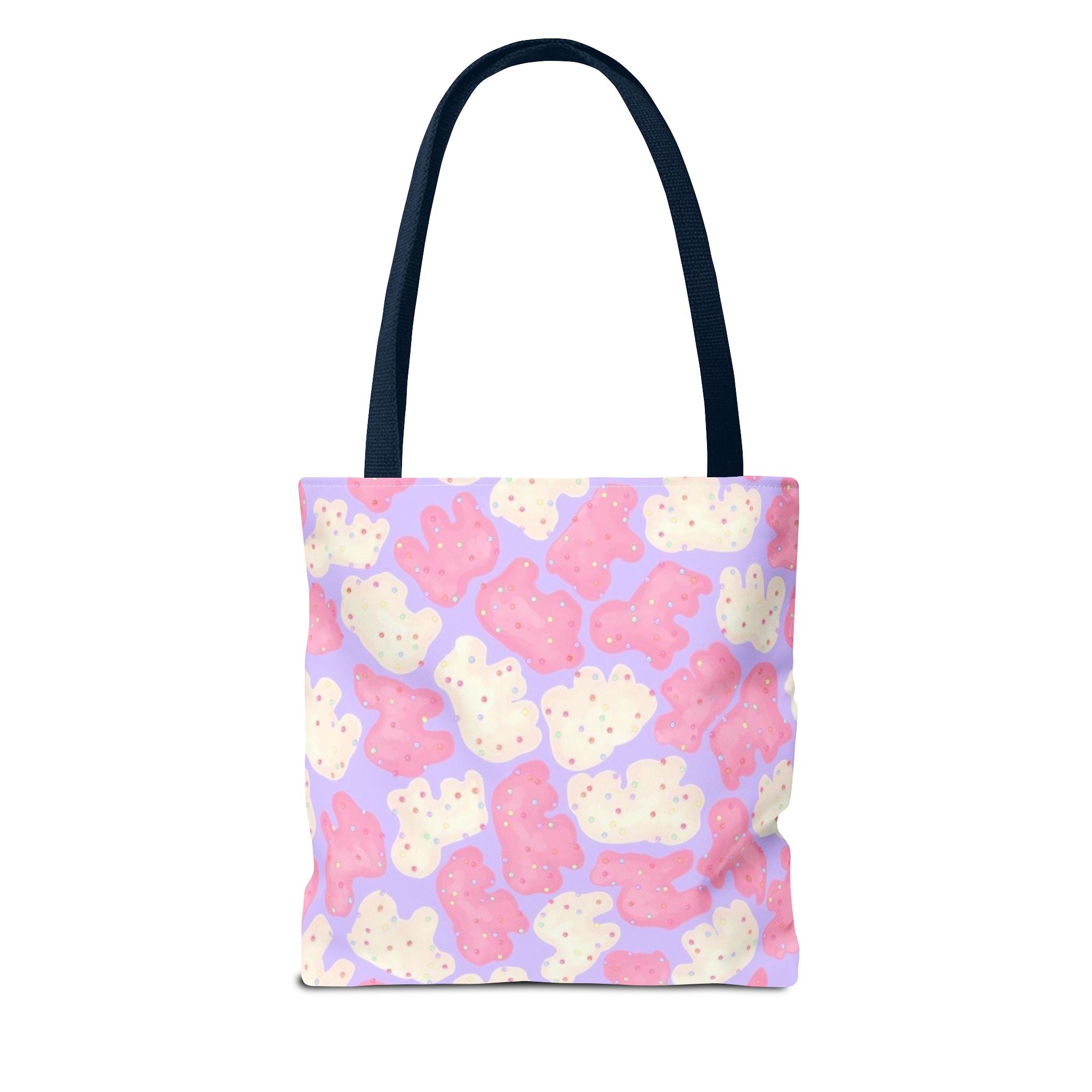 Pastel Animal Crackers Kawaii Bear Pattern Tote Bag | Candy Cute All-Over Print