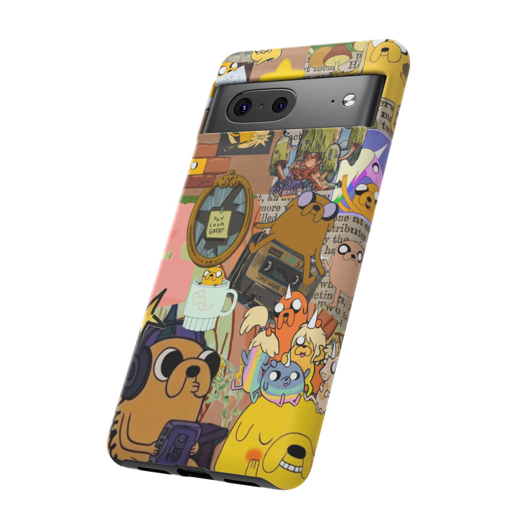 Adventure Time Jake the Dog Cartoon Collage Phone Case | Adventure Dog Character Pattern