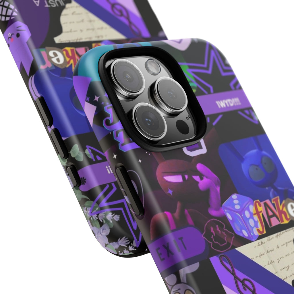 Jax The Amazing Digital Circus Purple Grunge Collage Phone Case | Tough Cases