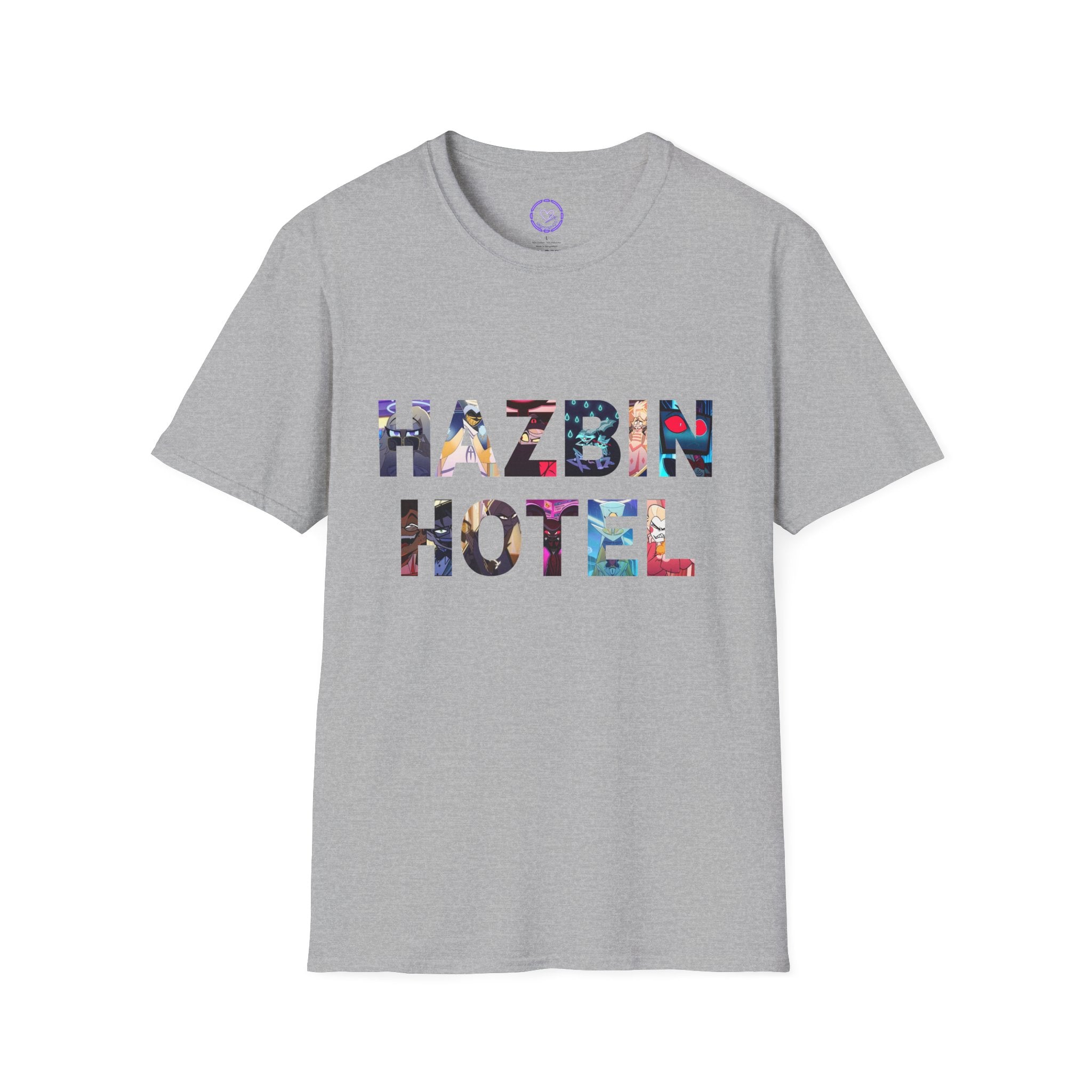 Hazbin Hotel modern text collage T-Shirt | Animated anime merch series typography tee