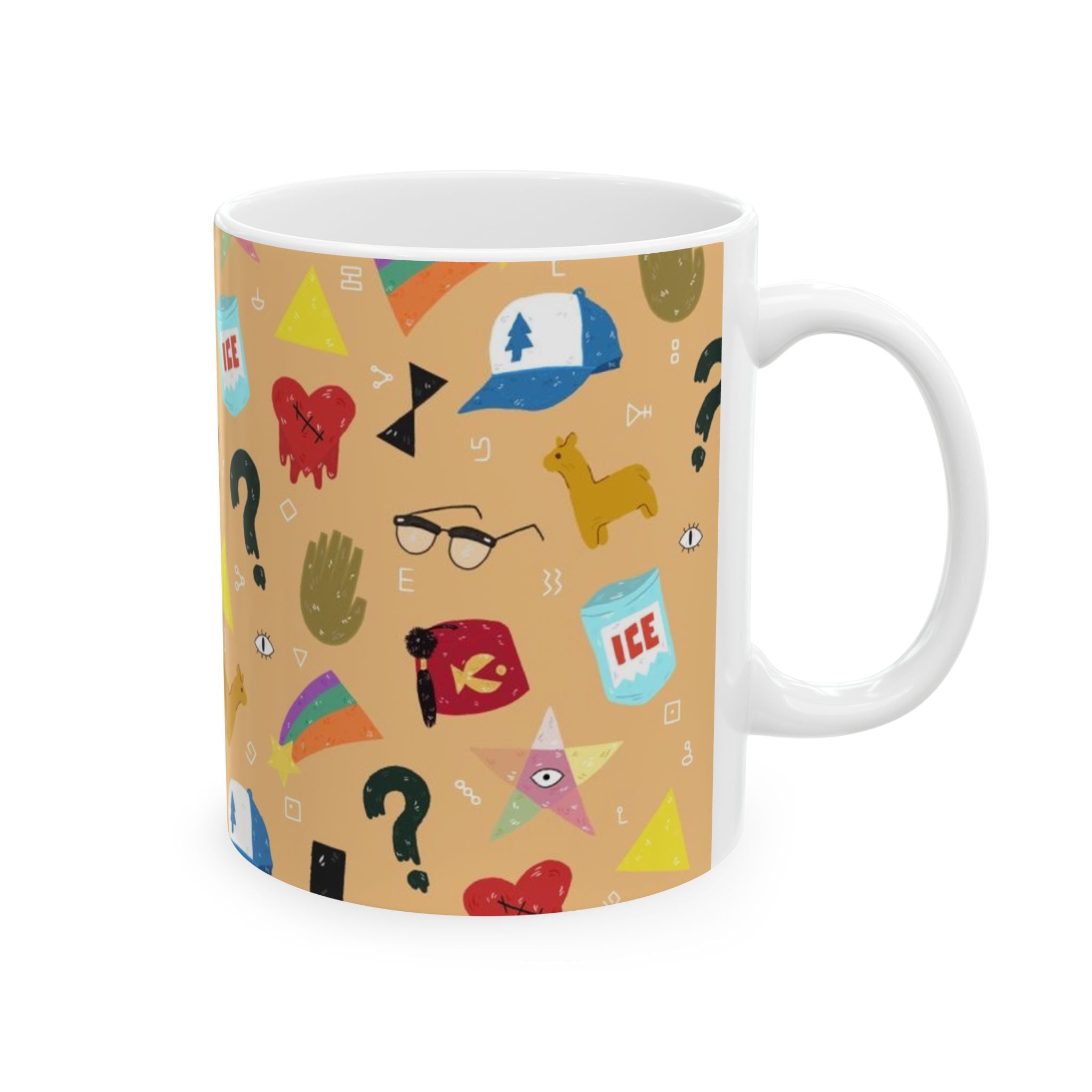 Gravity Falls Weird Aesthetic Icons mug | Patterned Ceramic Mug