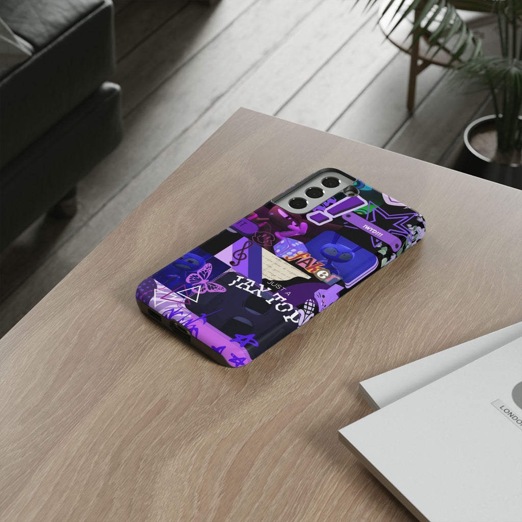 Jax The Amazing Digital Circus Purple Grunge Collage Phone Case | Tough Cases
