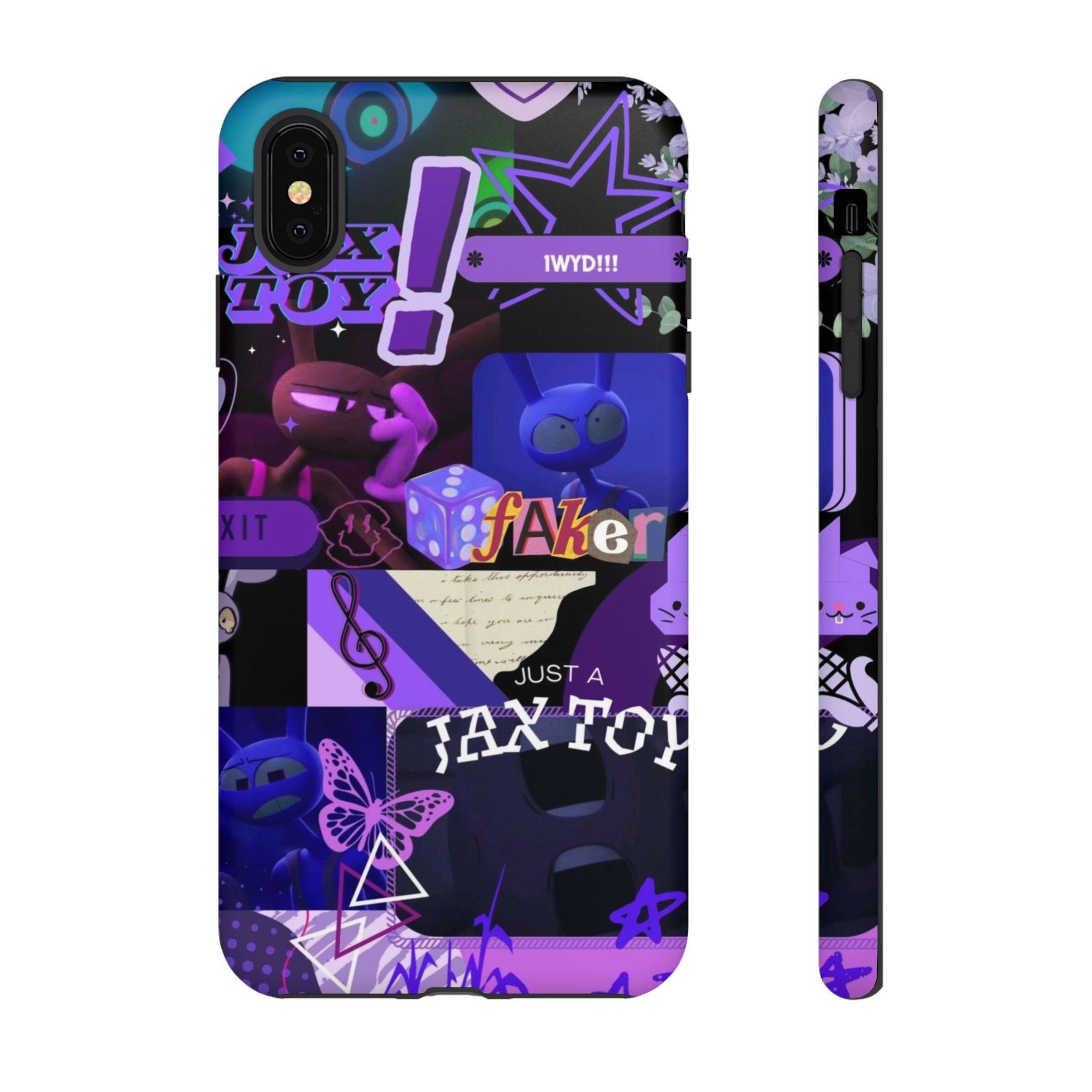 Jax The Amazing Digital Circus Purple Grunge Collage Phone Case | Tough Cases