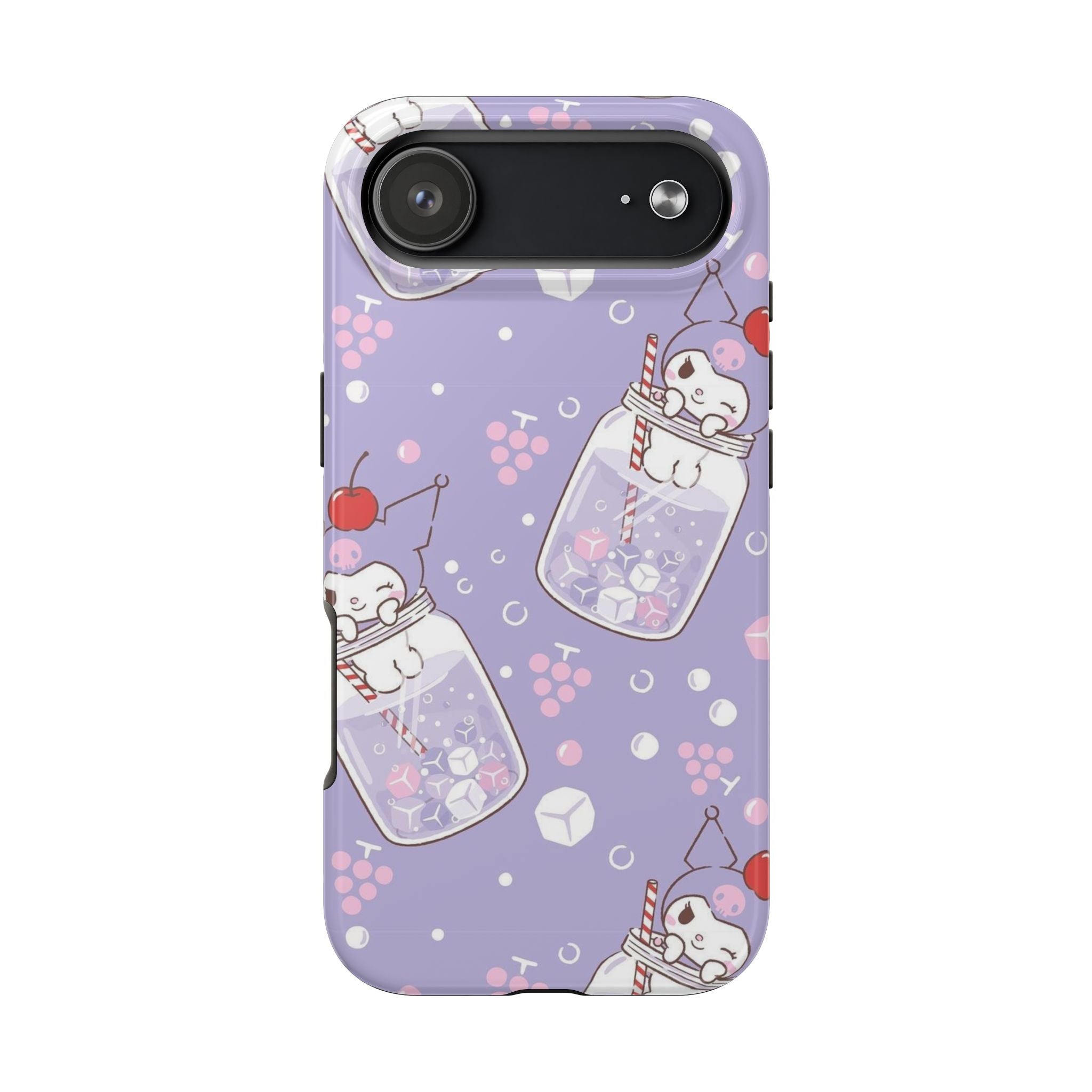 Kuromi Sanrio Kawaii Seal Bubble Tea Phone Case | Tough Phone Case