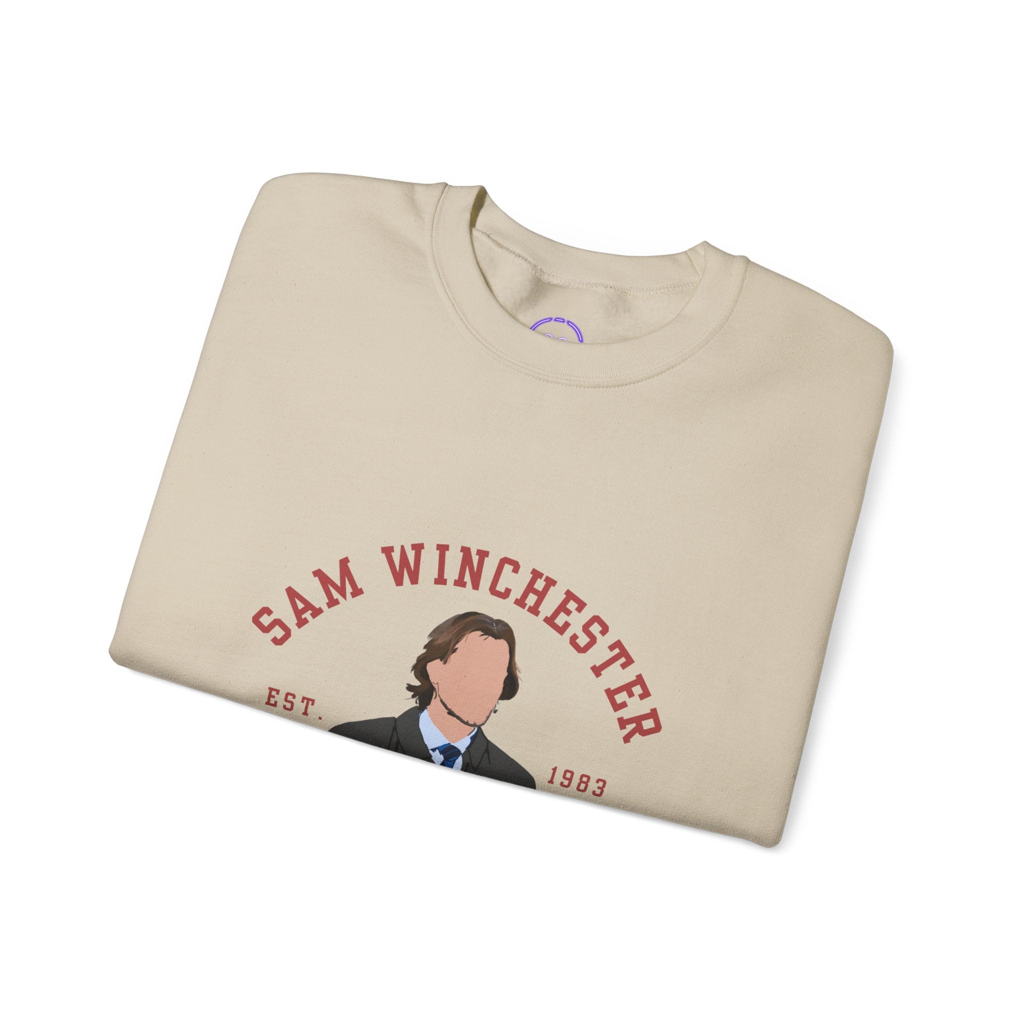Sam Winchester Supernatural Illustration Crewneck Sweatshirt | TV Character Portrait