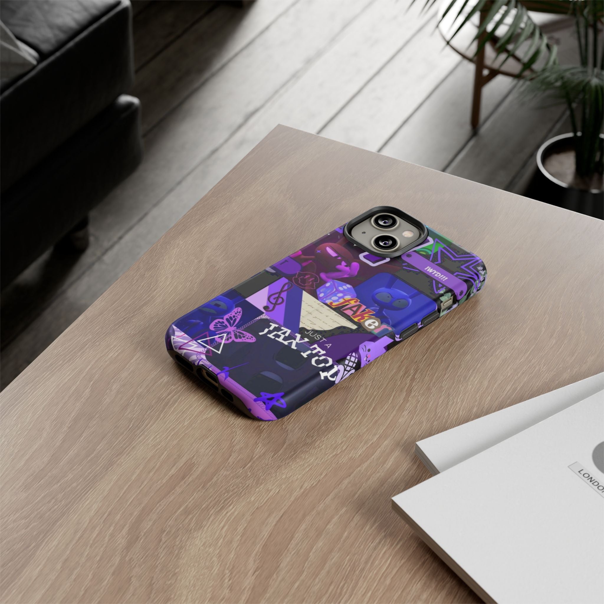 Jax The Amazing Digital Circus Purple Grunge Collage Phone Case | Tough Cases