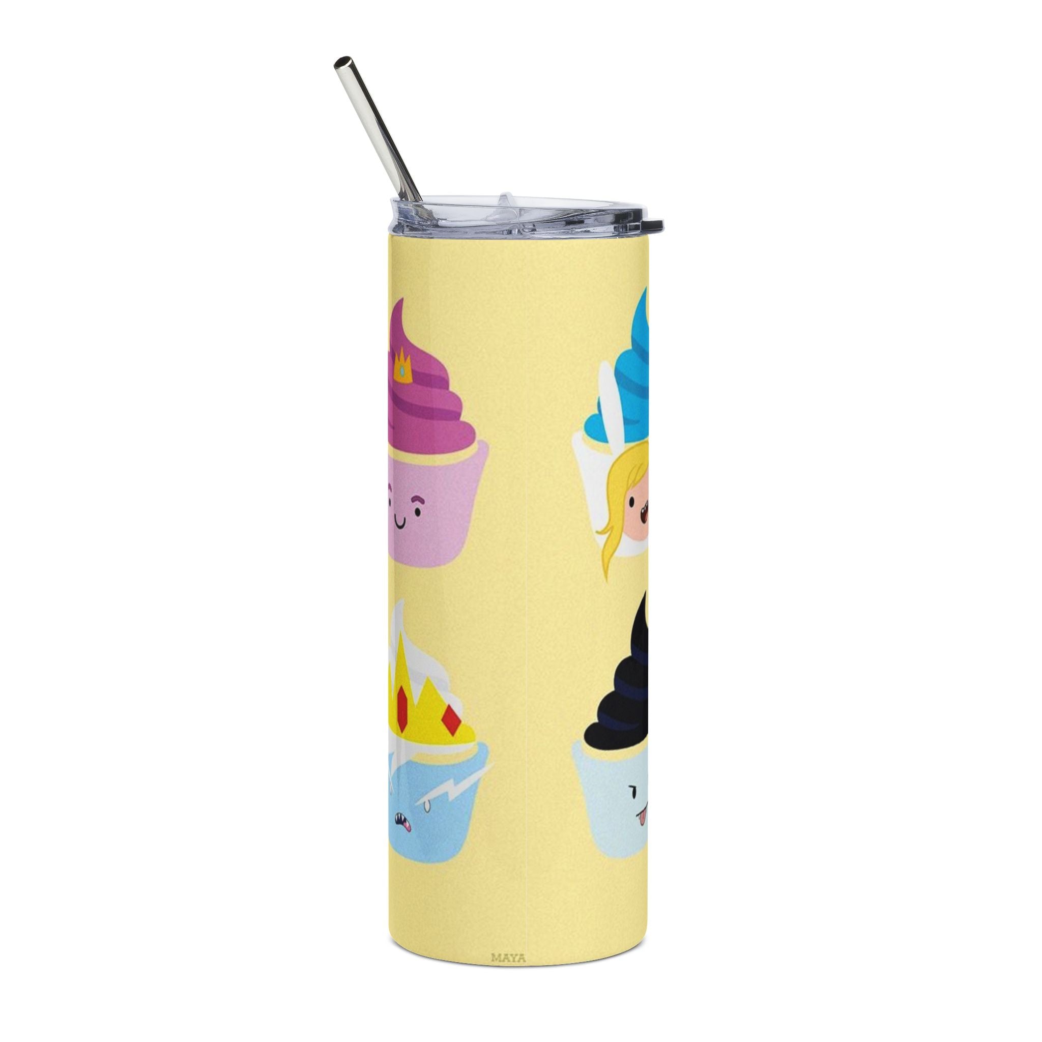 Kawaii Cupcake Faces Tumbler | 20oz Stainless Steel Tumbler