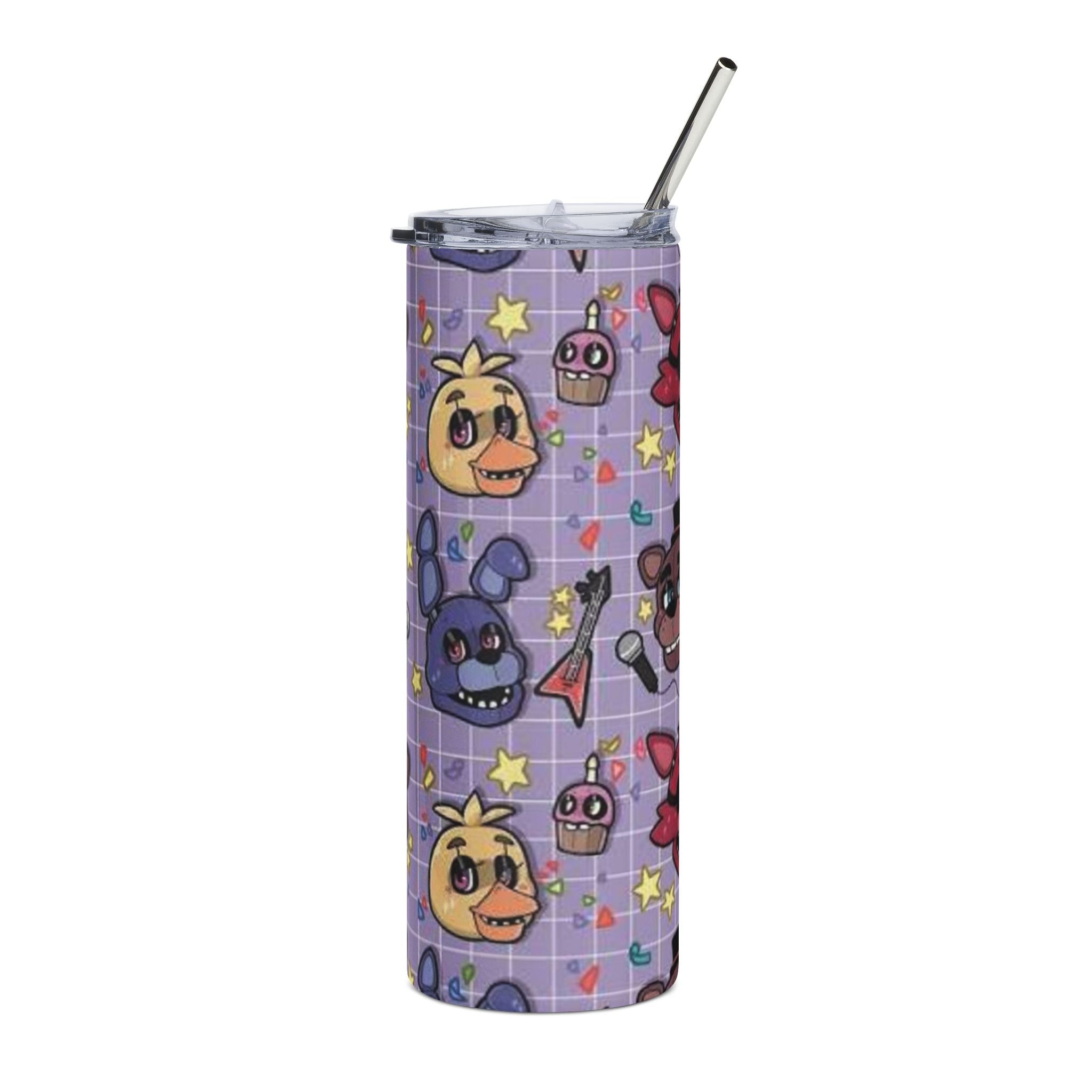 FNAF Five Nights at Freddys 5NAF Character Pattern Tumbler | 20oz Stainless Steel Travel Cup