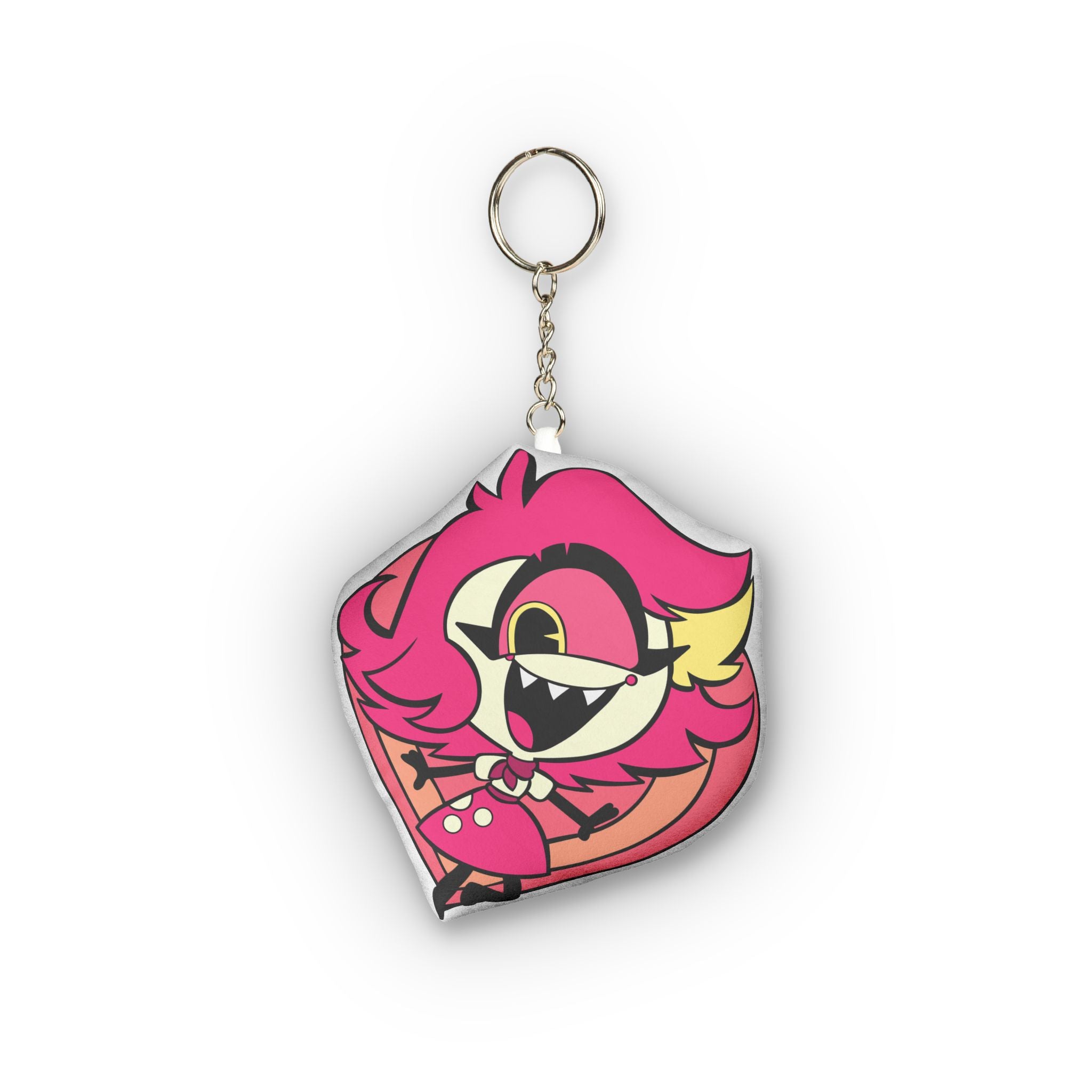 Hazbin Hotel Niffty Plush Keychain Pink Vampire Cartoon Heart Custom Shape Mini Plush Keychain | Cute Character Accessory