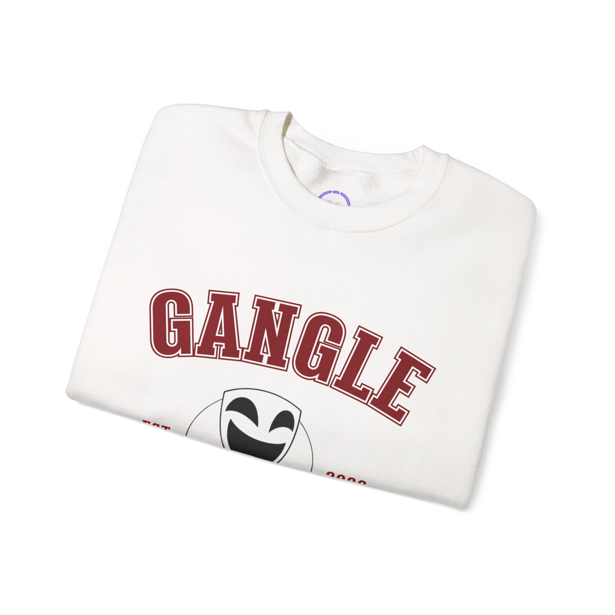 The Amazing Digital Circus Gangle Varsity smiley logo Sweatshirt | collegiate arch, EST 2023